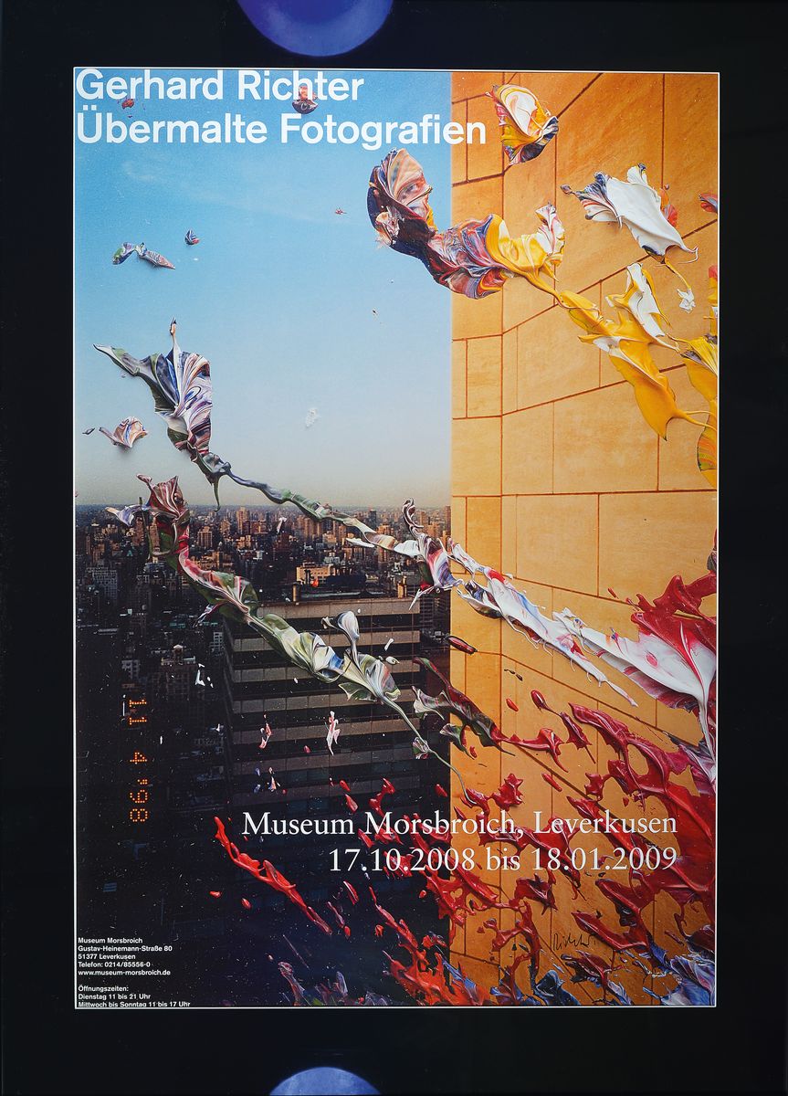 Gerhard Richter, geb. 1932, Offset, übermalte Fotografien, Museum Morsbroich, Leverkusen, 17.10.2008 - 18.01. 2009, Gefälligkeit-signatur, Blattgr. ...