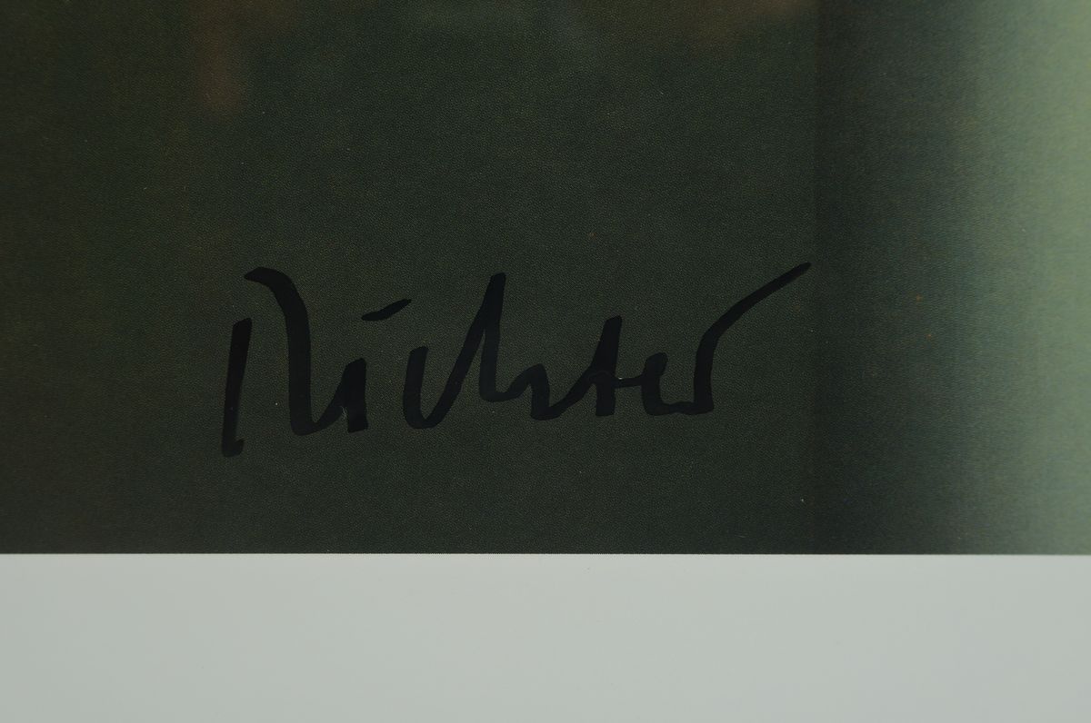 Detail a: Gerhard Richter, geb. 1932, Offset auf dünnem, matt glänzendem Karton, "2 Kerzen", 1982, Blattgr. 61 x 67 cm, Gefälligkeit-signatur, ...
