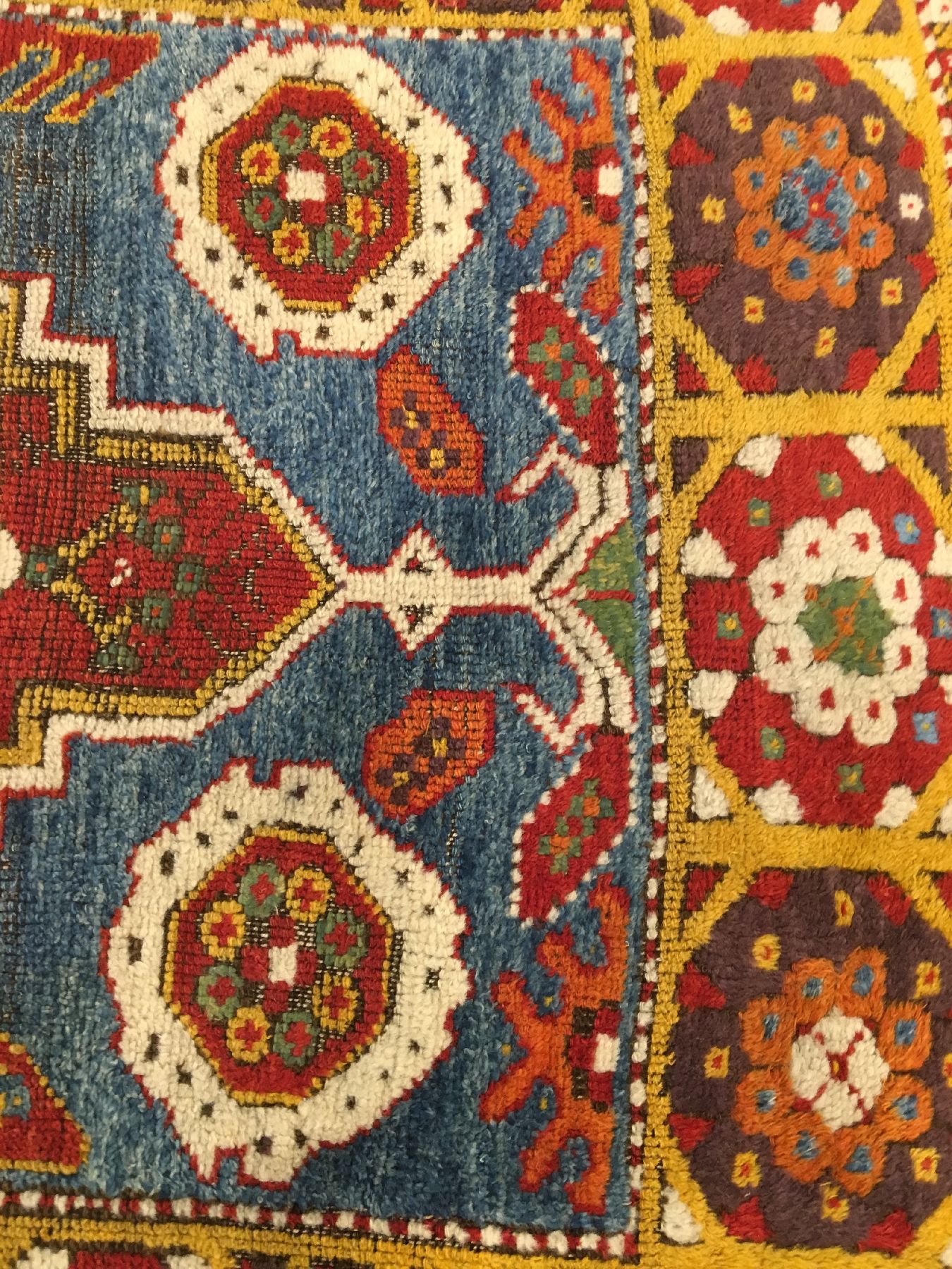 Detail h: Seltener früher Zentralanatolischer Dorf "Gebetsteppich" antik, Zentralanatolien wohl Konya-Region, um 1800 oder früher, Wolle geknüpft ...