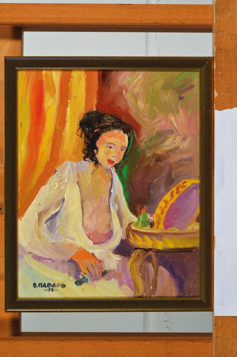 Detail k: Boris Pavlov, 1928 Belvas, Lettland - 2005 Frankreich, Studium an der Moskauer Malschule,Moskauer Kunstinstitut und staatliche Kunstschule, ...