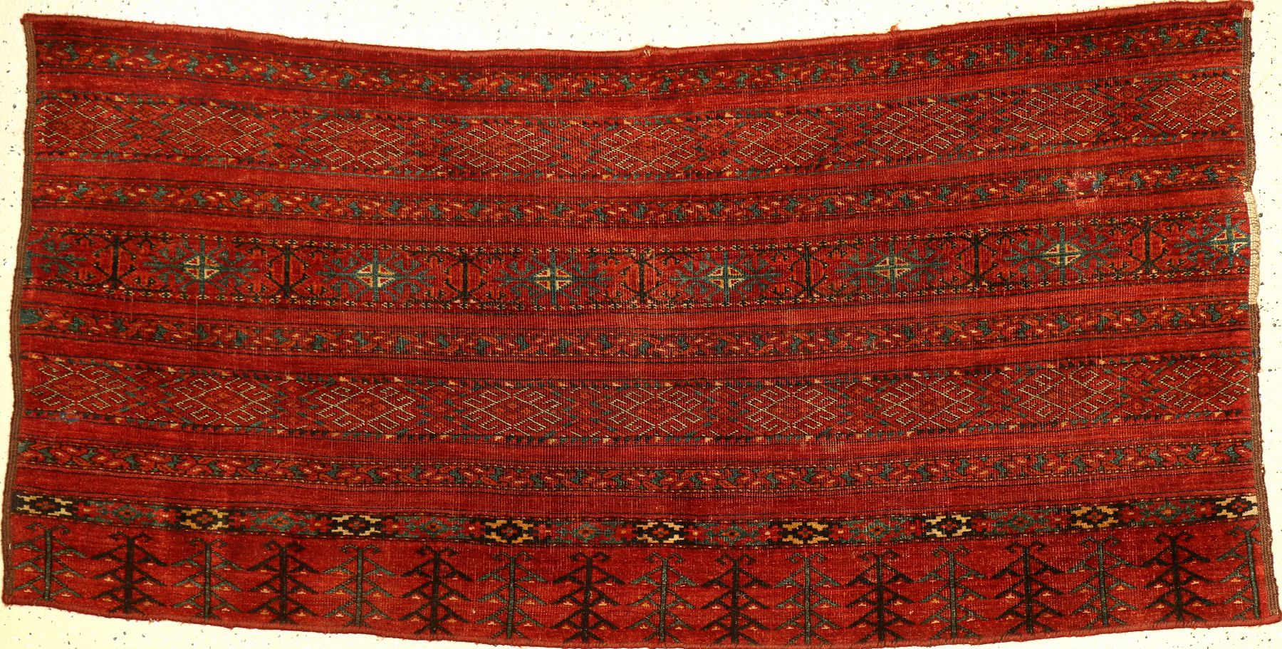 Ersari "Tschowal" antik, Turkmenistan Amu-Darja Gebiet, 19.Jhd., Wolle geknüpft auf Wolle/Ziegenhaar. Seltener Tschowal der Ersaren mit ...