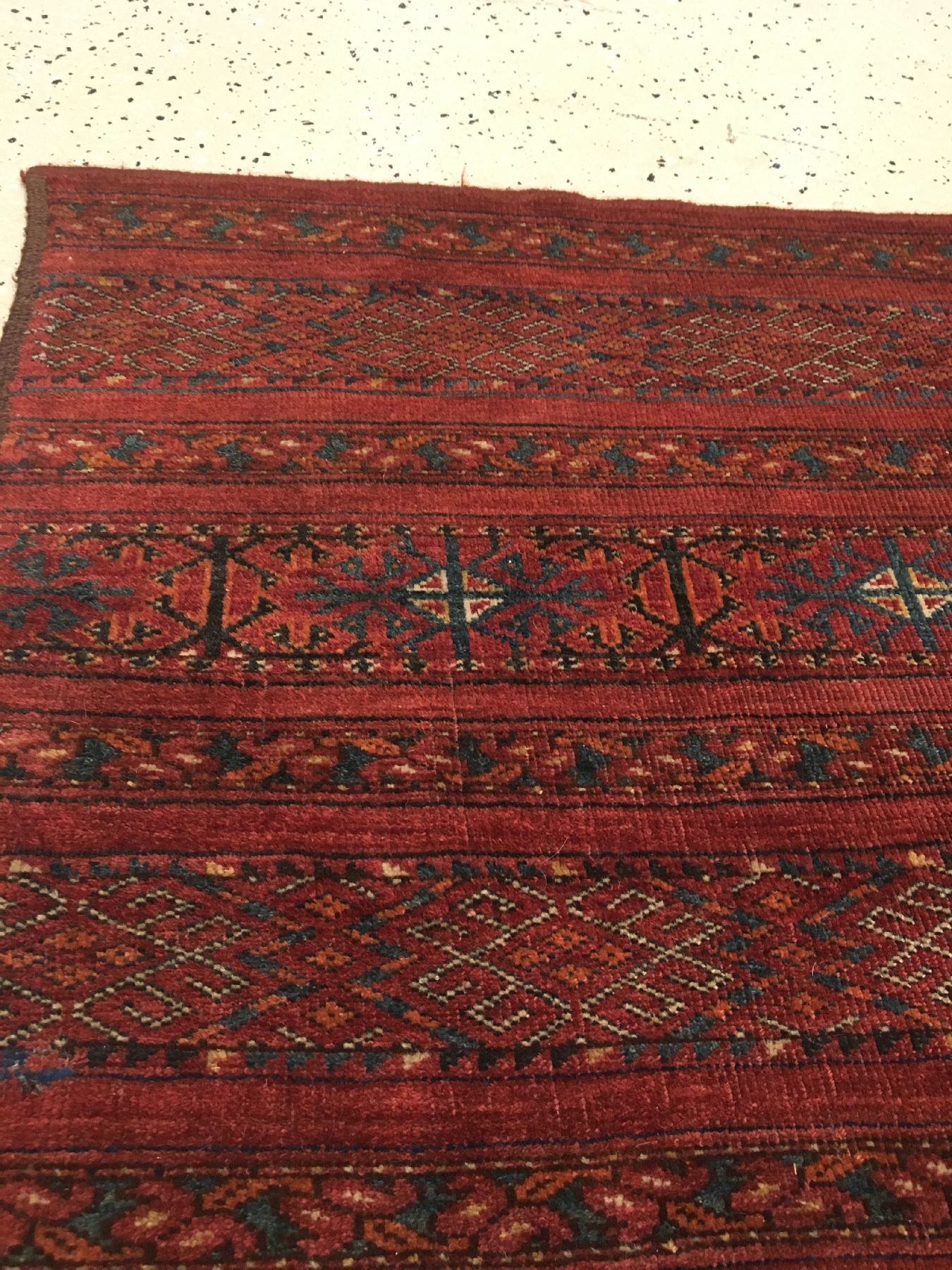 Detail c: Ersari "Tschowal" antik, Turkmenistan Amu-Darja Gebiet, 19.Jhd., Wolle geknüpft auf Wolle/Ziegenhaar. Seltener Tschowal der Ersaren mit ...
