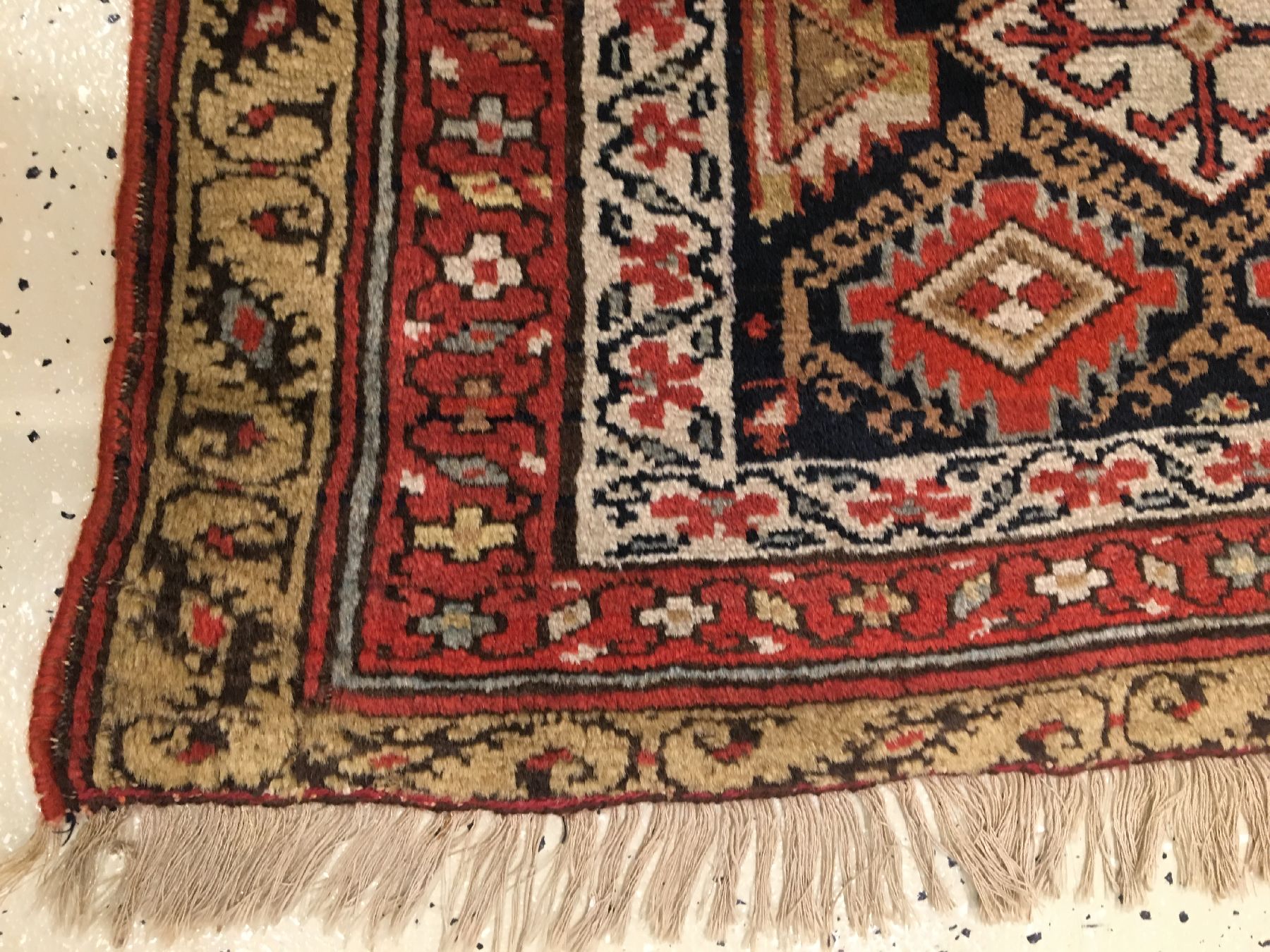 Detail f: Kleiner kurdischer "Gebetsteppich" antik, Nordwestpersien, Ende 19.Jhd., Wolle geknüpft auf Wolle. Feiner kurdischer Gebetsteppich mit ...