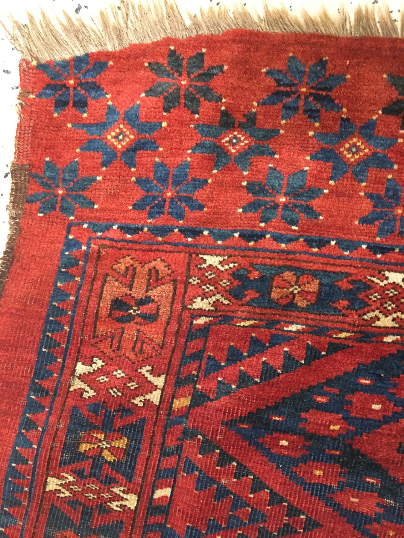 Detail h: Ersari "Tschowal" antik, Turkmenistan Amu-Darja Region, frühes 19.Jhd., Wolle geknüpft auf Wolle/Ziegenhaar. Früher Tschowal aus der ...