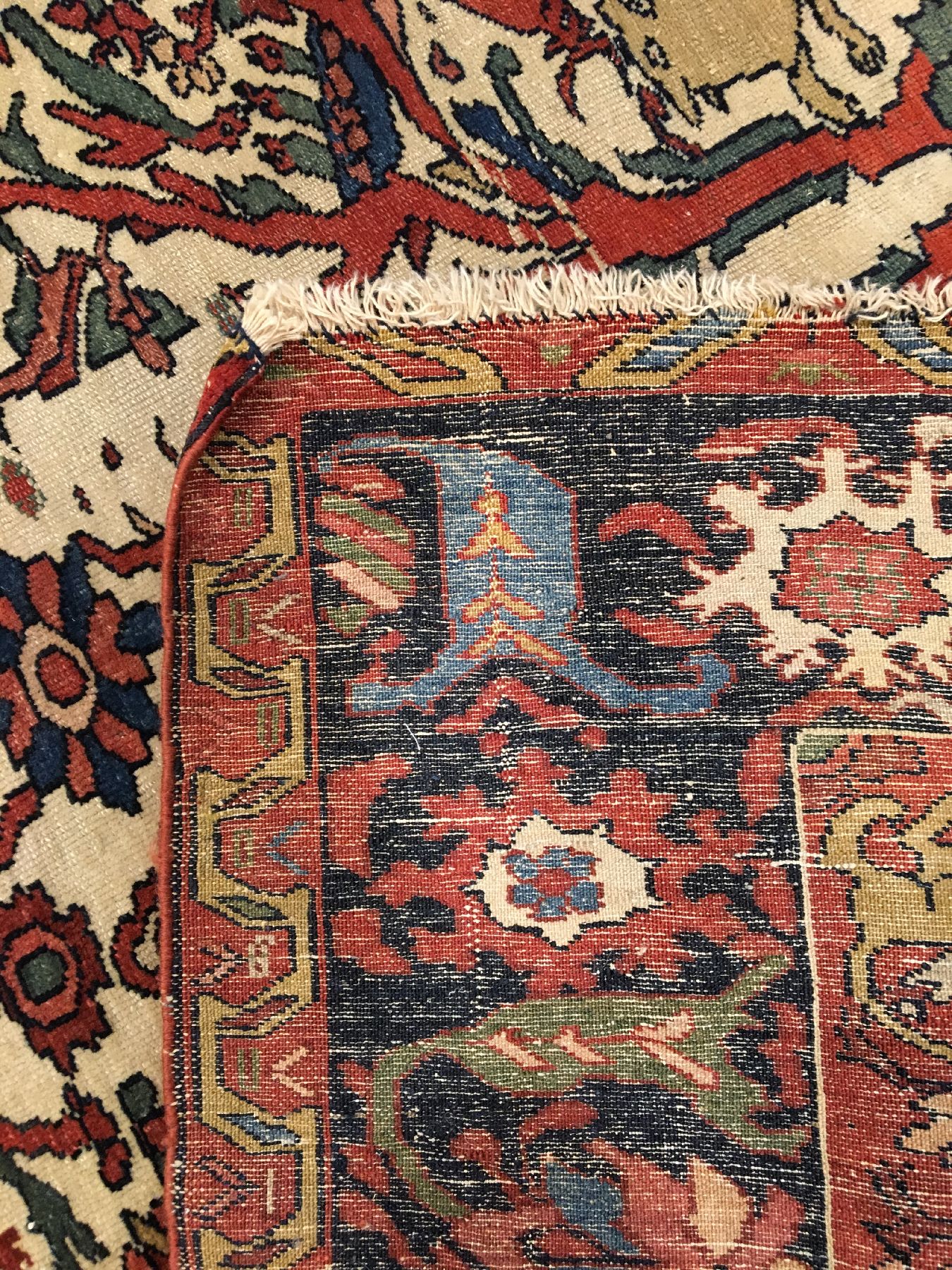 Detail i: Sehr feiner Mischan Malayer antik (Maria & Jesus), Westpersien, 19.Jhd., Korkwolle geknüpft auf Baumwolle. Diese hochfeine Arbeit aus dem Dorf ...