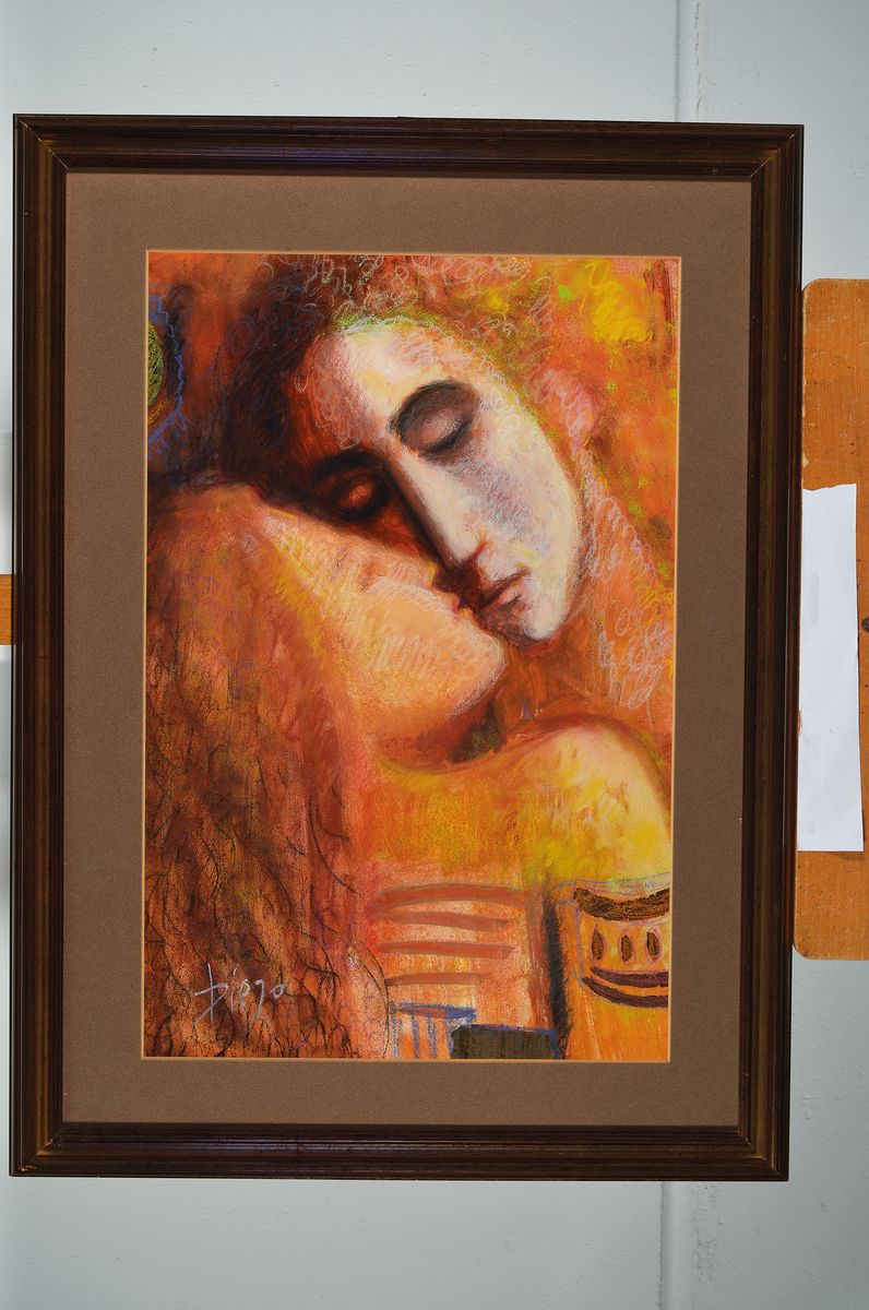 Detail k: Antonio Diego Voci, 1920-1985, Öl/Lwd, sign., unter Glas gerahmt, gesamt ca. 80x59 cm