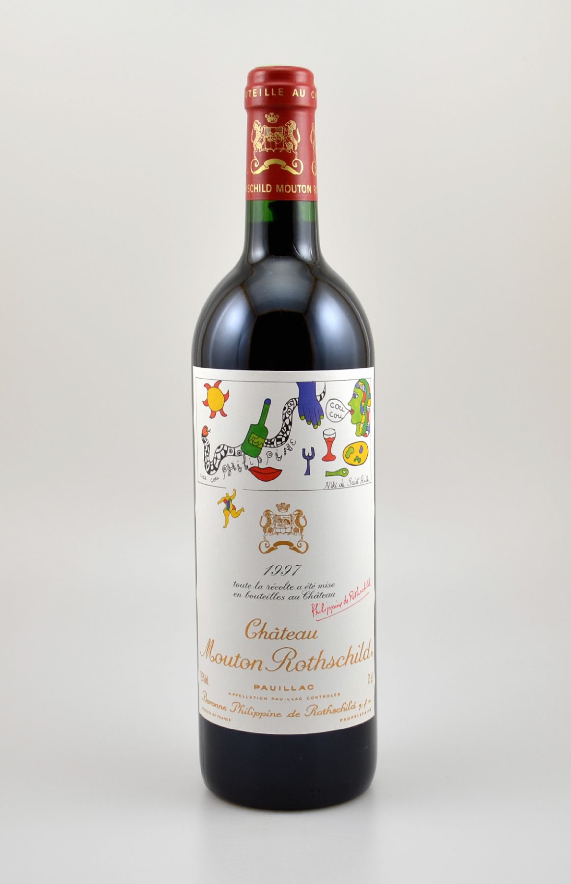 12 Flaschen 1997 Chateau Mouton Rothschild, Pauillac, Premier Grand Cru Classe, je ca. 75 cl, 12,5 % Vol., Füllstände: je ca. into neck, ...