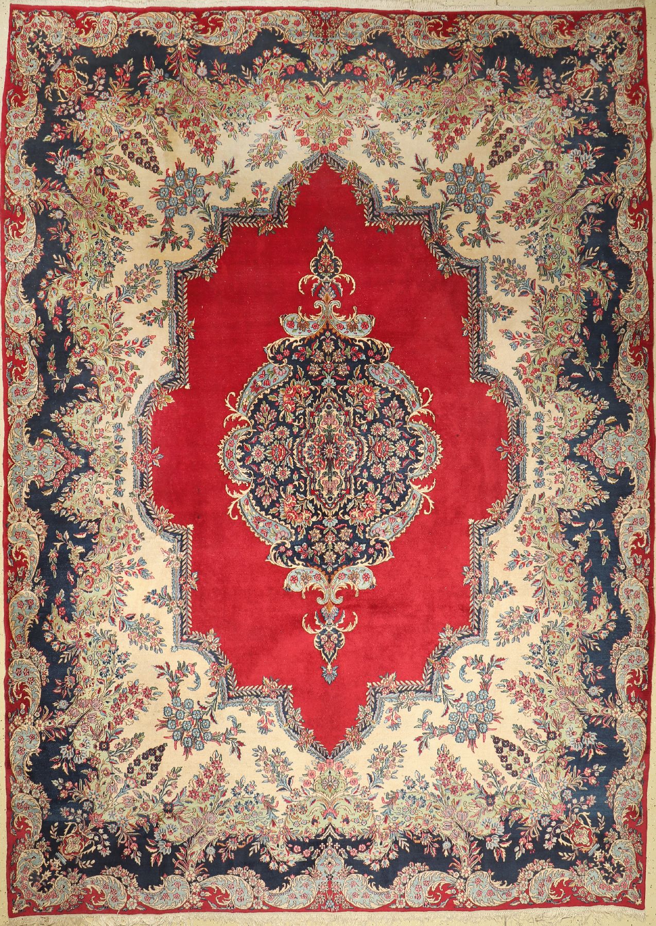 Kerman alt, Persien, ca. 50 Jahre, Wolle auf Baumwolle, ca. 410 x 290 cm, EHZ: 3