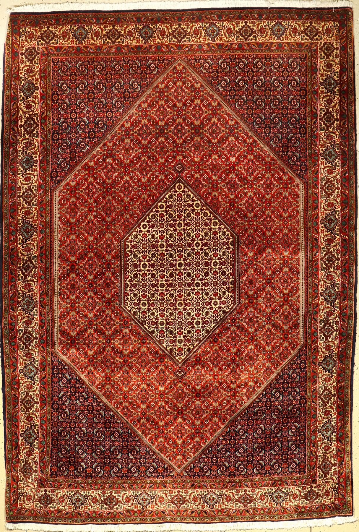 Bidjar fein Kork, Persien, ca. 50 Jahre, Korkwolle, ca. 301 x 206 cm, EHZ: 2