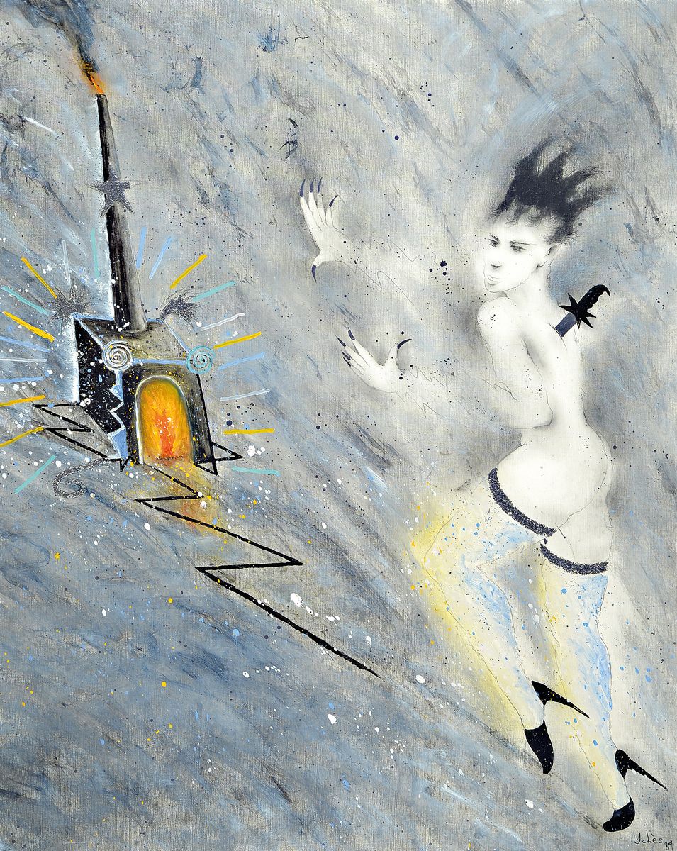 Josep Ucles Cifuentes 1952-2013, Acryl/Lwd, o. Titel, rechts unten sign., dat. 84, ca. 100x80 cm, Rahmen, ca. 110x92 cm