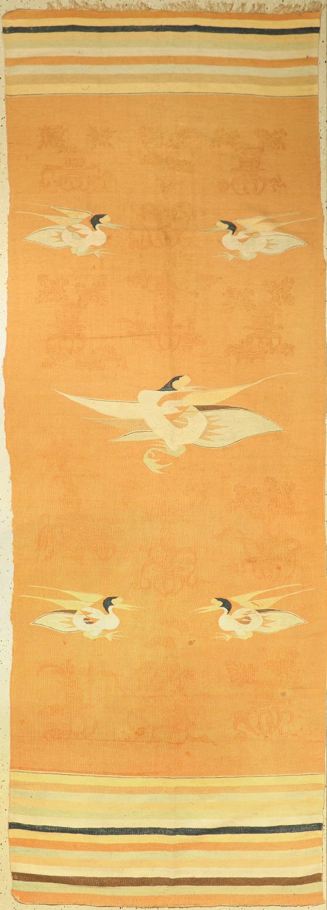 Monglischer Kelim, um 1940, Wolle auf Baumwolle, ca. 336 x 120 cm, EHZ: 2