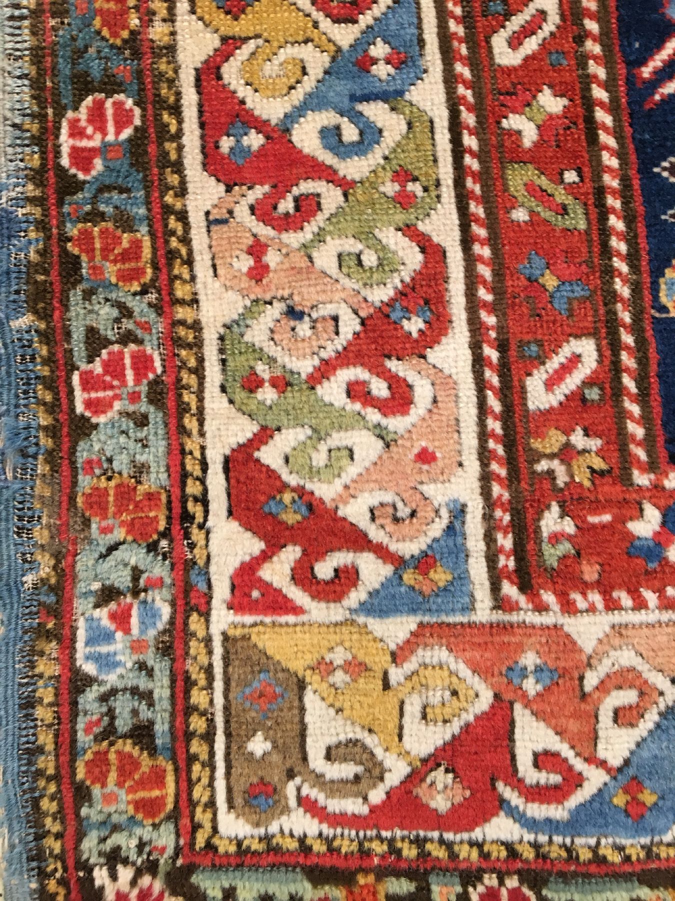 Detail d: Schahsavan "Galerie" antik, Nordwestpersien, 19.Jhd., Wolle geknüpft auf Wolle. Seltener Schahsavan mit erstklassigen Naturfarben. ...