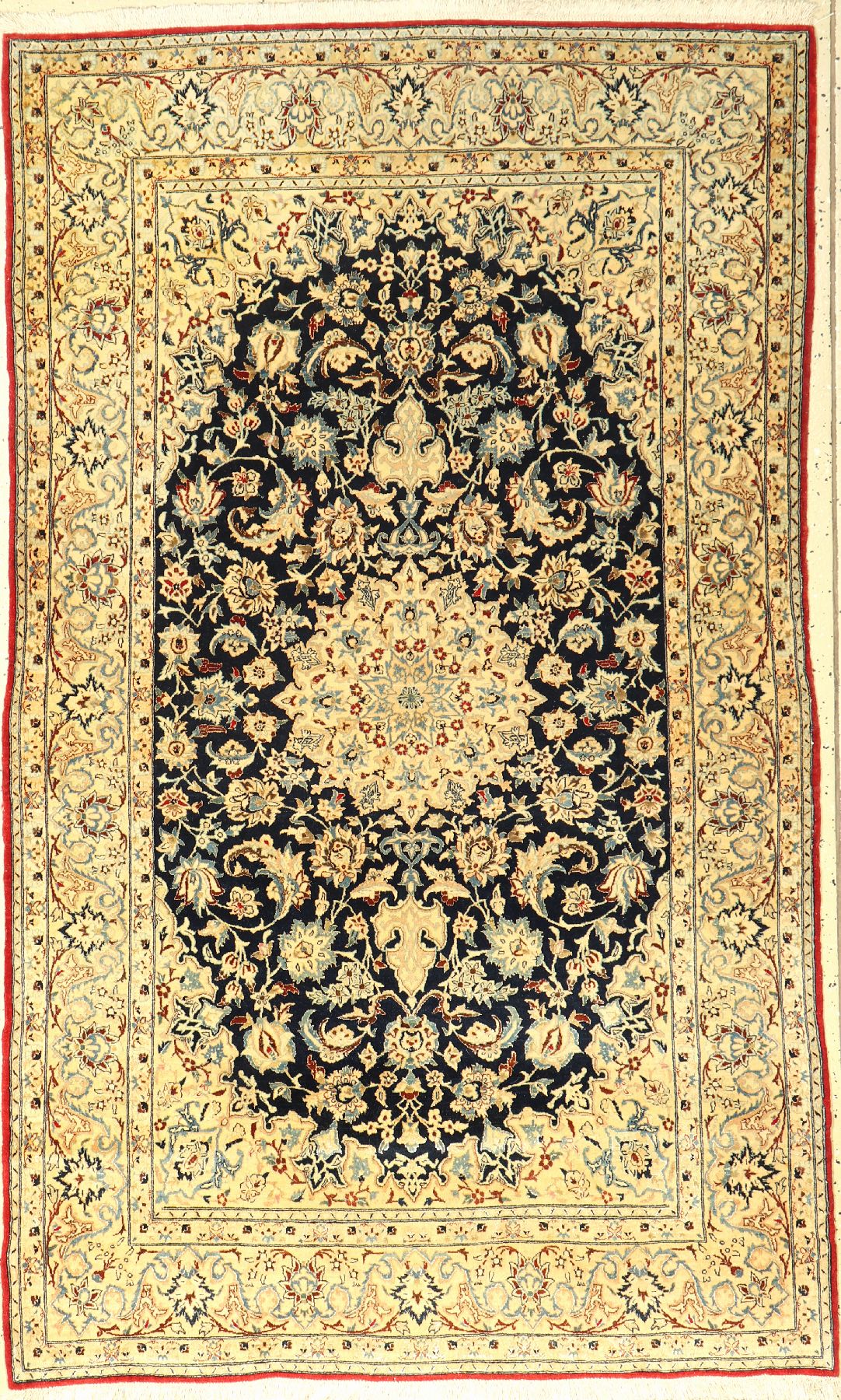 Nain Tudeschk fein, Persien, ca. 60 Jahre, Korkwolle mit Seide, ca. 180 x 110 cm, EHZ: 2,(gereinigt)