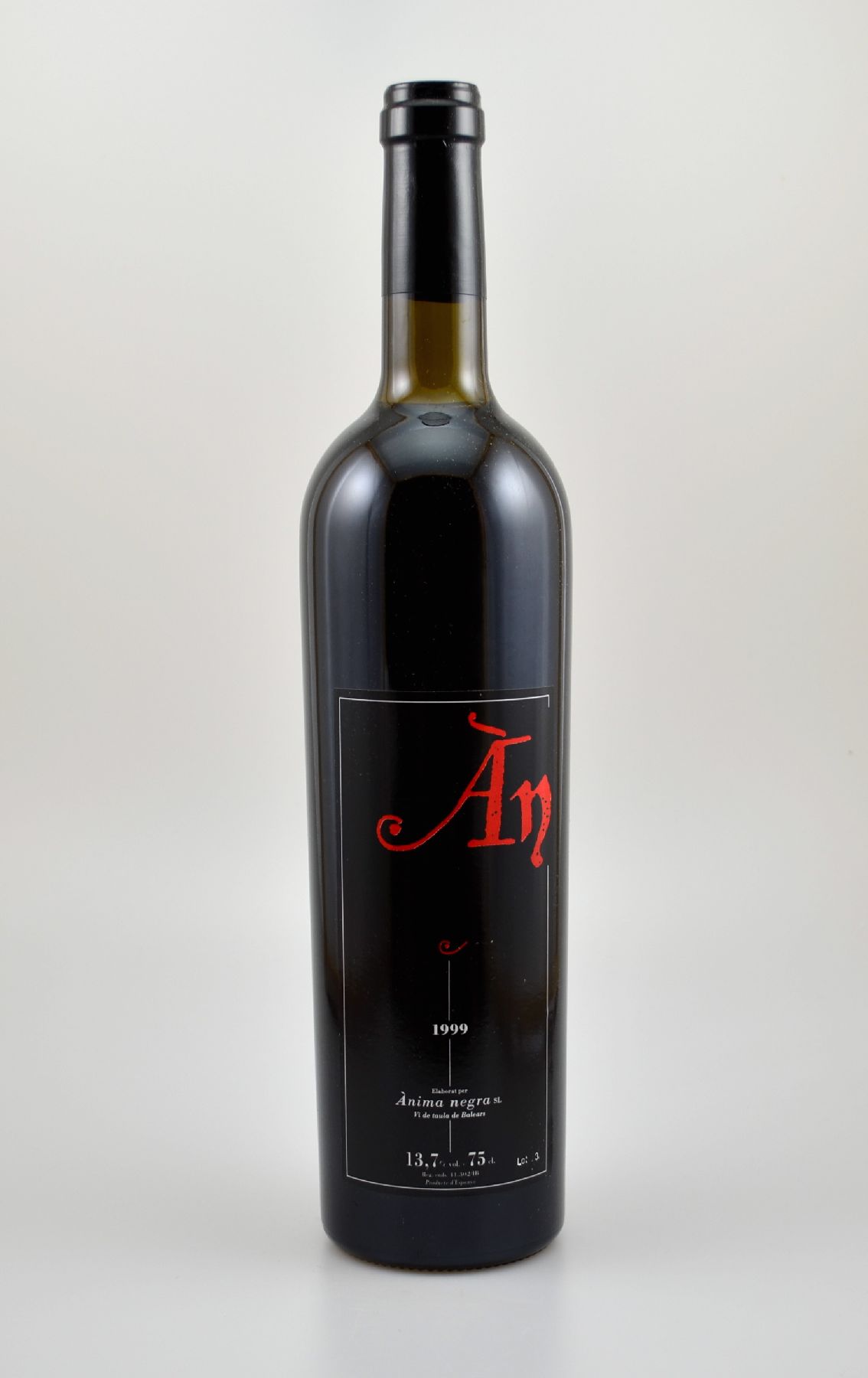 6 Flaschen 1999 An negra, je ca. 75 cl, 13,7 % Vol., Füllstände: je into neck, hervorragende Erhaltungszustände, unverkostet, in OHK, Provenienz: ...