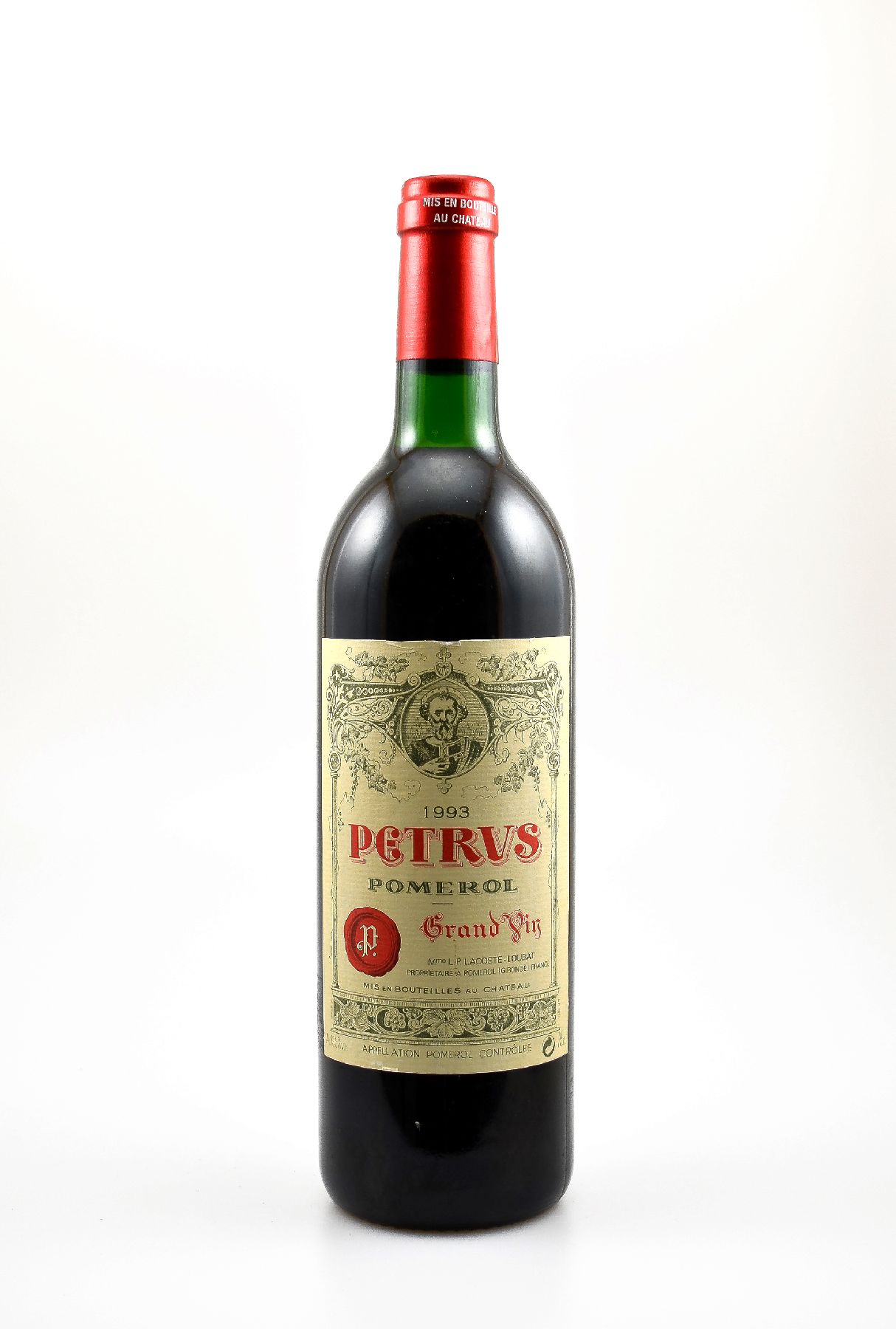 1 Flasche 1993 Petrus, Pomerol, ca. 75 cl, 13,5 % Vol., Füllstand: top shoulder, guter Erhaltungszustand, unverkostet, Provenienz: Aus einer ...