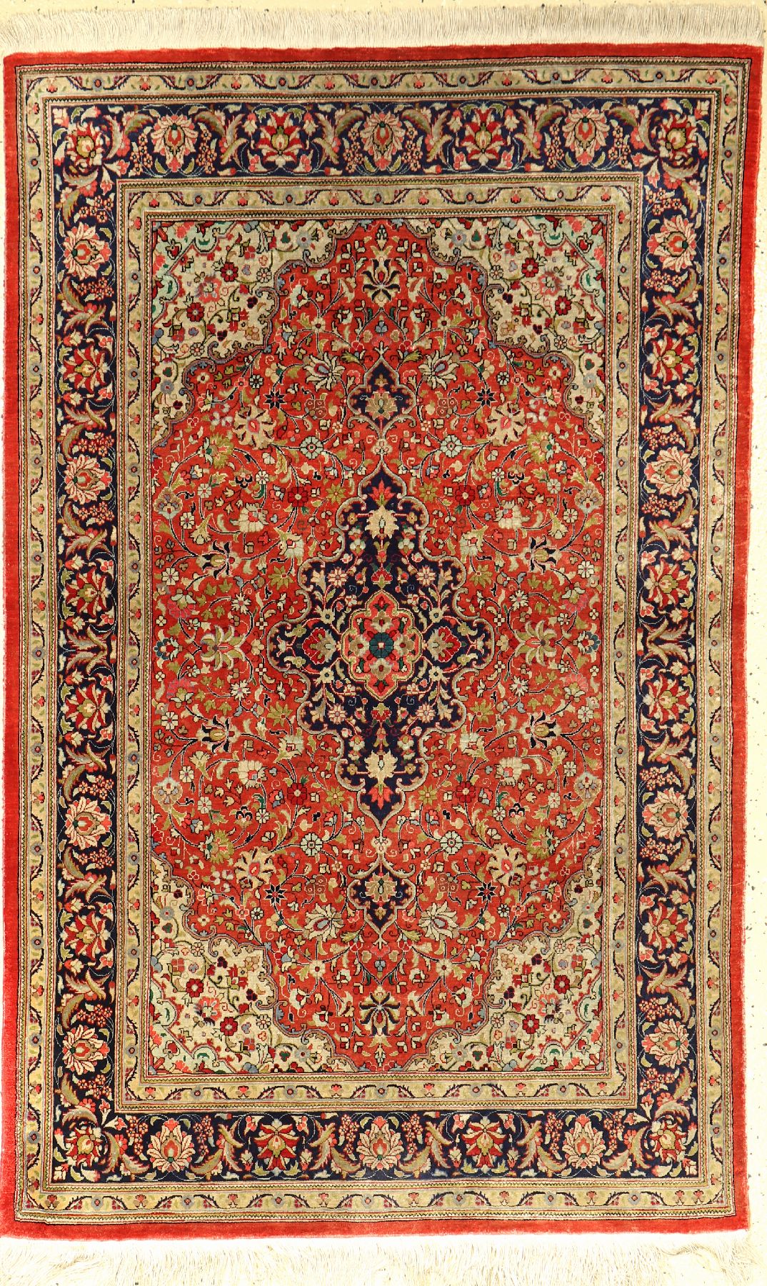 Ghom Seide, Persien, ca. 40 Jahre, reine Naturseide, ca. 151 x 94 cm, EHZ: 2-3