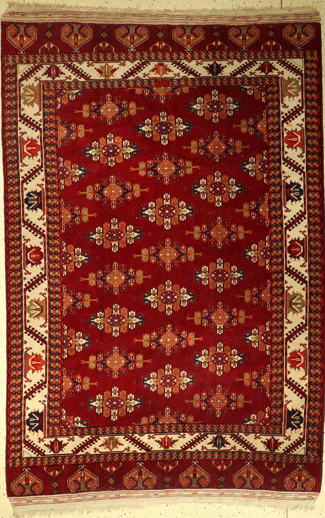 Bochara Hauptteppich alt, Russland, Signiert, um 1950/1960, Wolle auf Wolle, ca. 284 x 181 cm, Kepse Güls, EHZ: 4