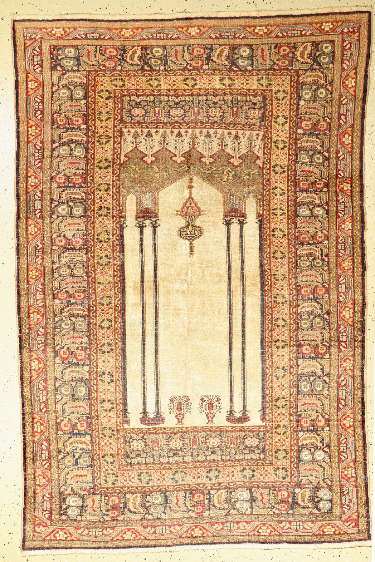 Ghiördes Seide antik, Türkei, um 1880, Naturseide auf Baumwolle, ca. 190 x 125 cm, EHZ: 3-4