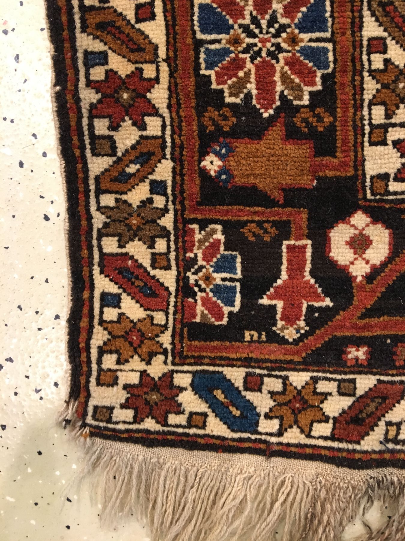 Detail f: Feiner Baku antik, Ostkaukasus, Ende 19.Jhd., Wolle geknüpft auf Wolle. Feiner Schirwan aus der Baku-Region mit allover Muster, ca. 150 x 122 cm, ...