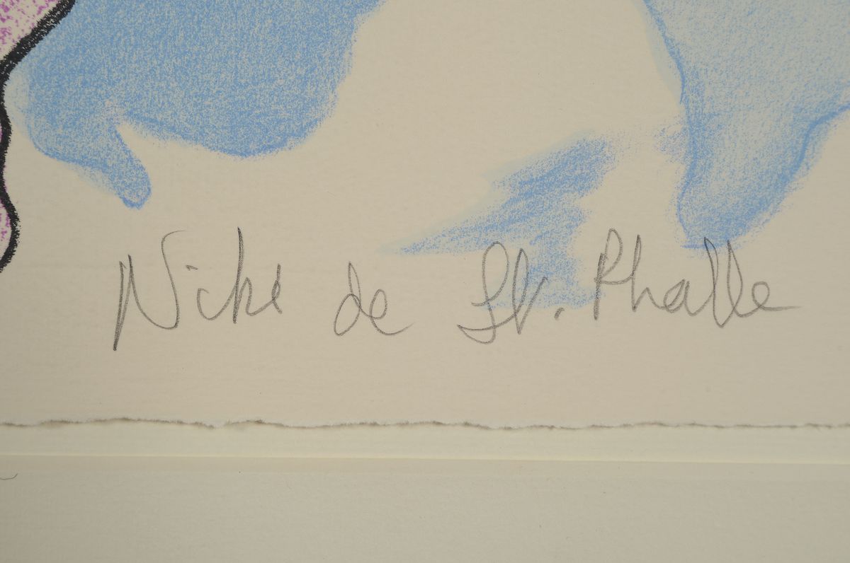 Detail a: Niki de Saint Phalle, 1930-2002, Farblithographie mit Metallfoliendruck, handsigniert und num. 145/200, ca. 52x68cm, PP, u.Gl., R. ca. 73x97cm