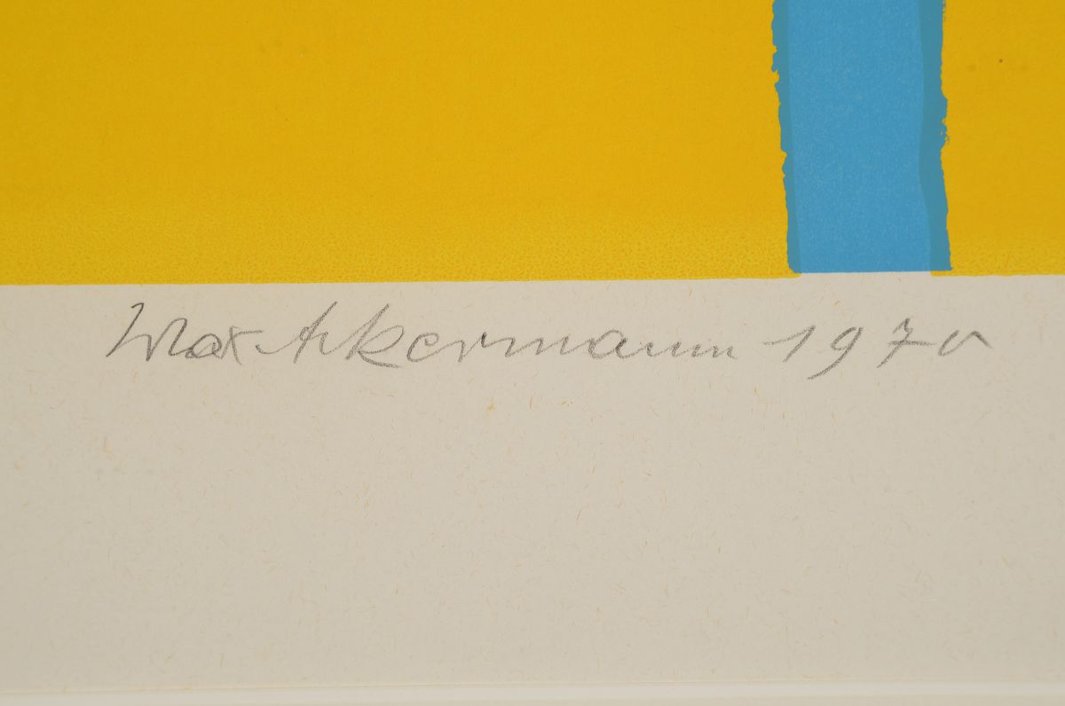 Detail a: Max Ackermann, 1887-1975, Ohne Titel, Farbserigraphie von 1970, handsigniert und num. 81/100, ca. 42.5x31.5cm, PP, u.Gl., R. ca. 79x64cm