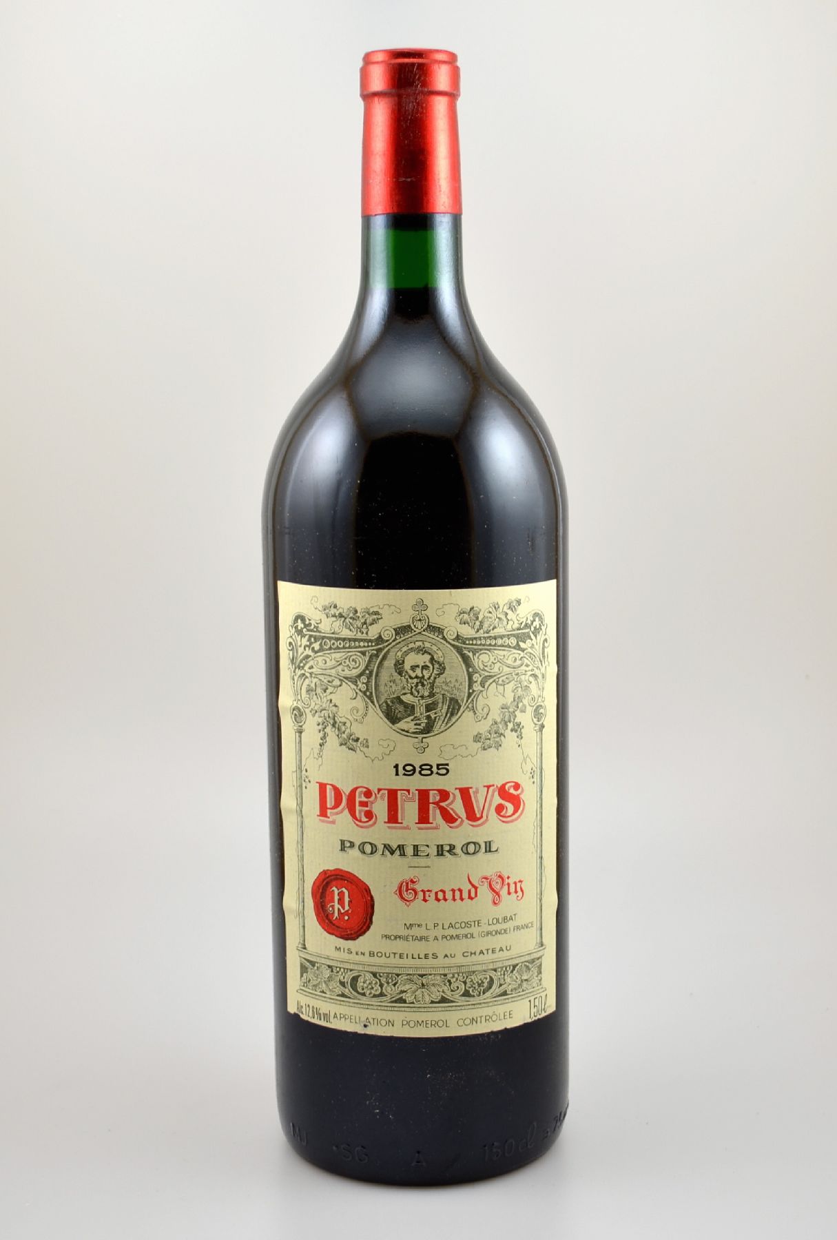 1 Magnumflasche 1985 Petrus, Pomerol, 12,6 % Vol., ca. 150 cl, Füllstand: ca. into neck, hervorragender Erhaltungszustand, Kopie des Kaufbeleges vom ...