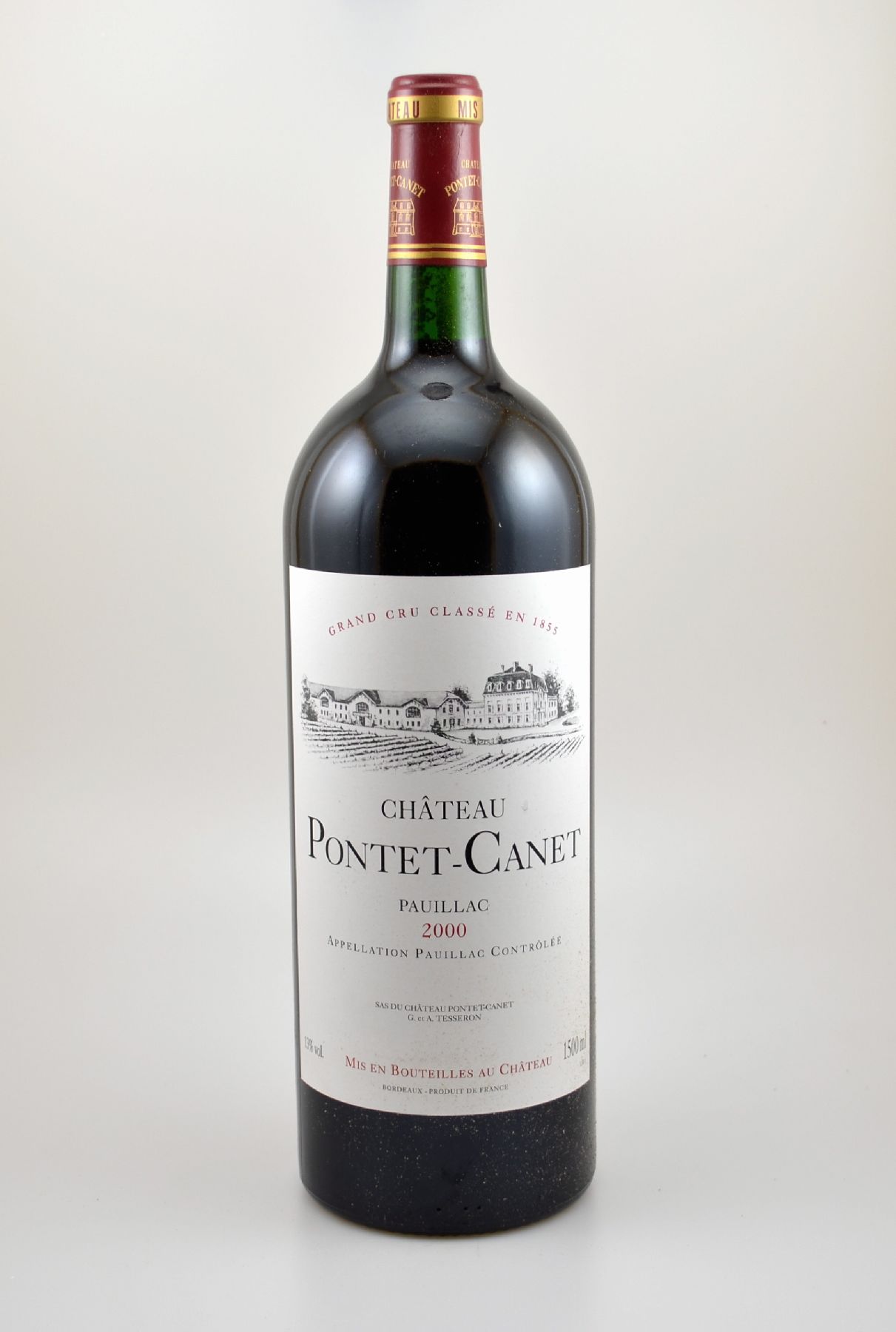 1 Magnumflasche 2000er Chateau Pontet Canet, Pauillac, Grand Cru Classe, ca. 150 cl, 13 % Vol., Füllstand: ca. into neck, hervorragender ...
