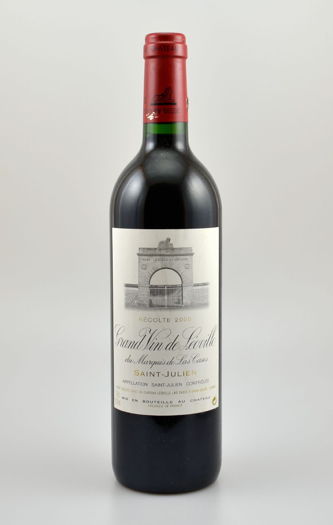 1 Flasche 2000er Chateau Leoville-Las Cases, ca. 75 cl, 13 % Vol., Füllstand: ca. into neck, hervorragender Erhaltungszustand, unverkostet, 97 ...