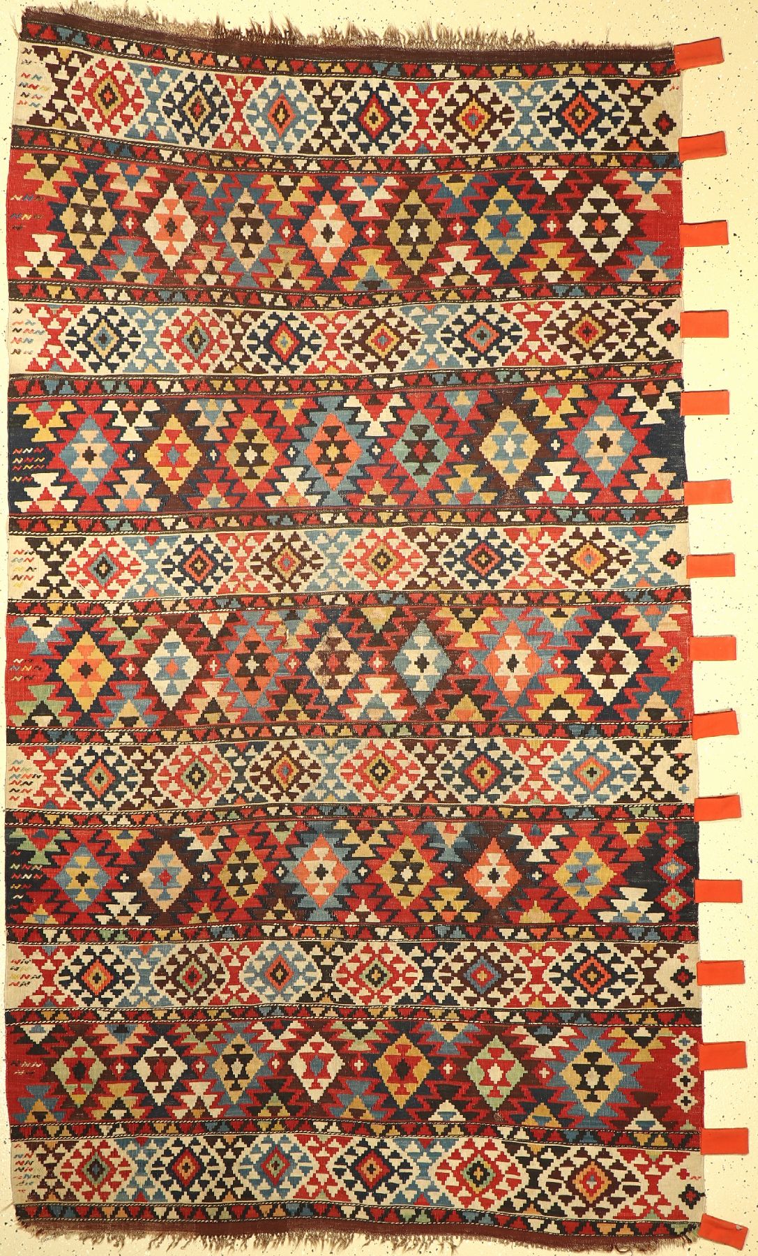Schirwan Kelim antik, Kaukasus, Ende 19.Jhd., Wolle auf Wolle, ca. 270 x 152 cm, EHZ: 3