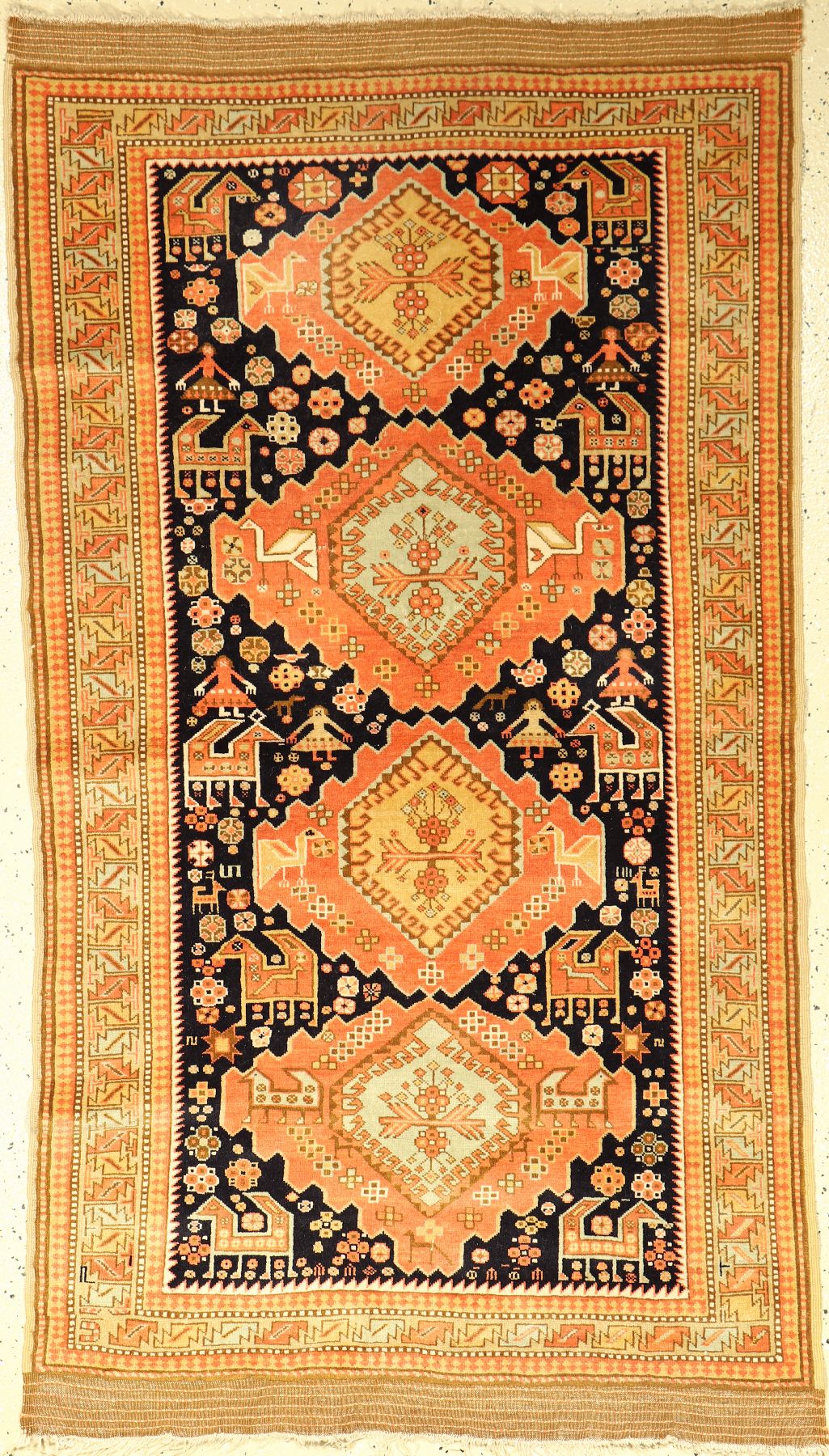 Schirwan (Re-Produktion), Azerbaijan, ca. 50 Jahre, Wolle auf Wolle, ca. 178 x 100 cm, EHZ: 2-3