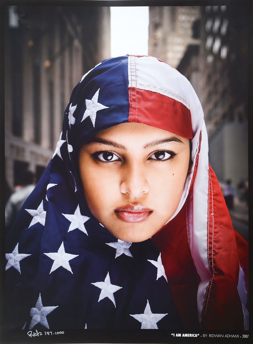 Ridwan Adhami, I am America, Farboffset von 2007 als Vorlage für Shepard Faireys We the people, signiert und num. 187/1000, ca. 69x51cm
