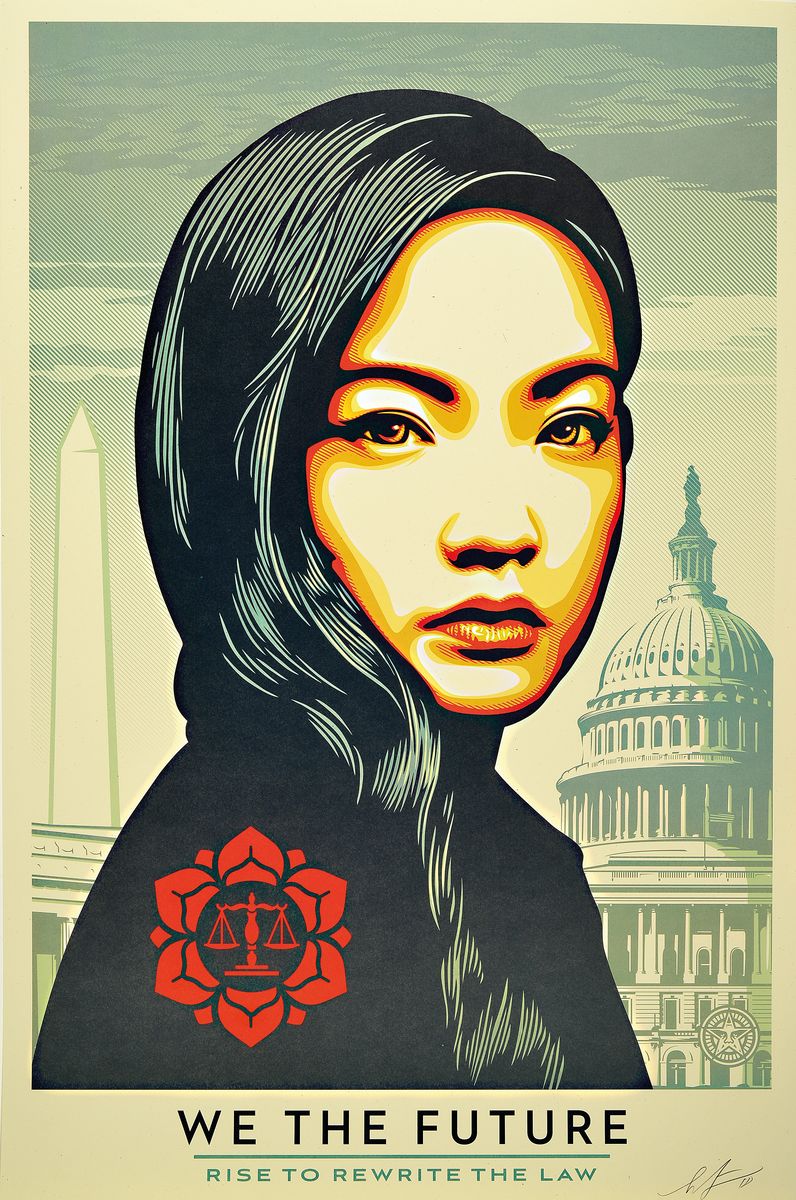 Shepard Fairey, geb. 1970, we the future, drei Siebdrucke, alle handsigniert, je ca. 91 x 61cm
