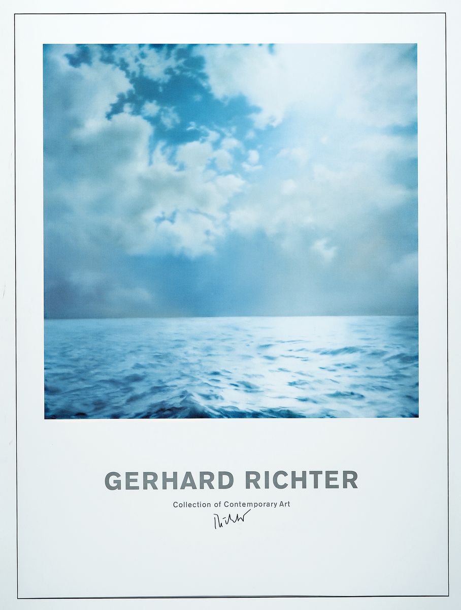 Gerhard Richter, geb. 1932, Seestück, Offset-Litho, handsign., unter Glas gerahmt, 104x73 cm