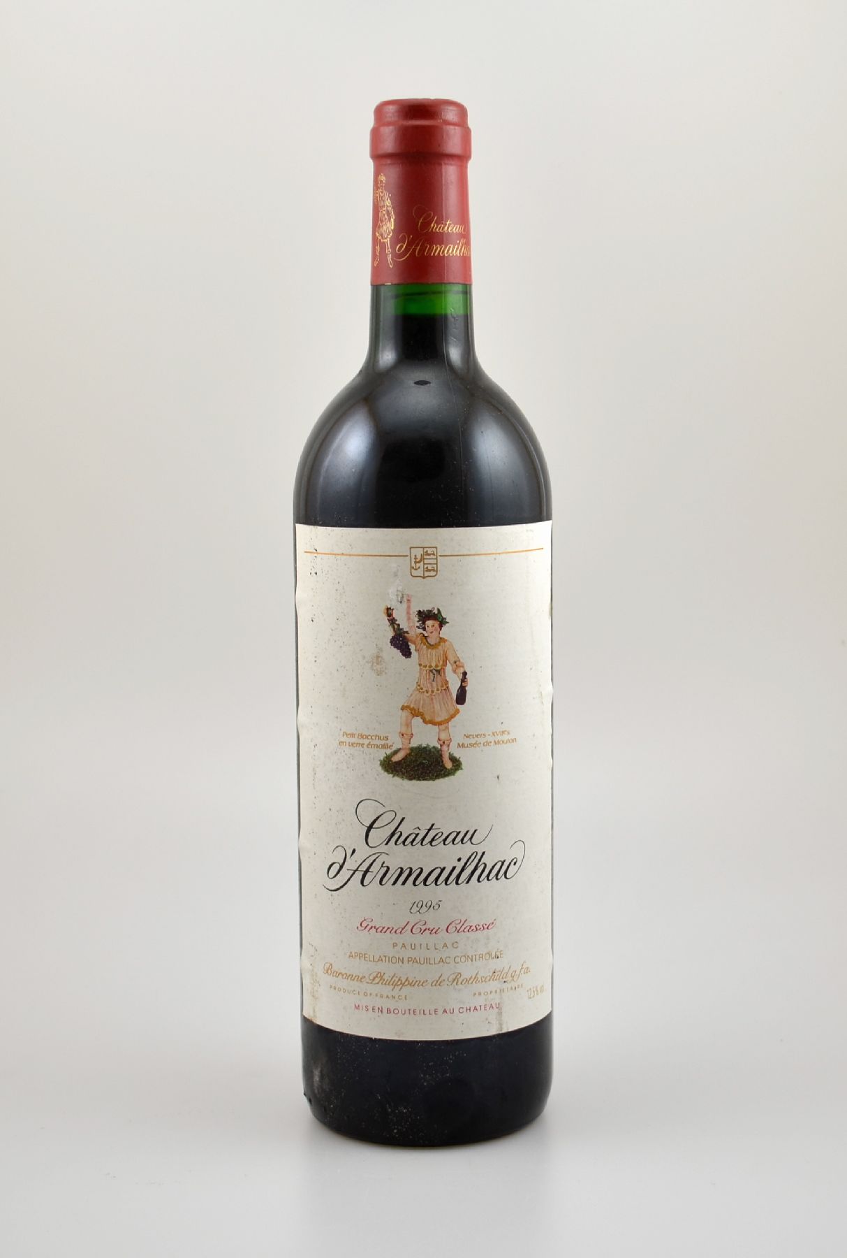 1 Flasche 1995 Chateau d'Armailhac, Pauillac, Grand Cru Classe, ca. 75 cl, 12,5 % Vol., Füllstand: into neck, unverkostet, Provenienz: Aus ...