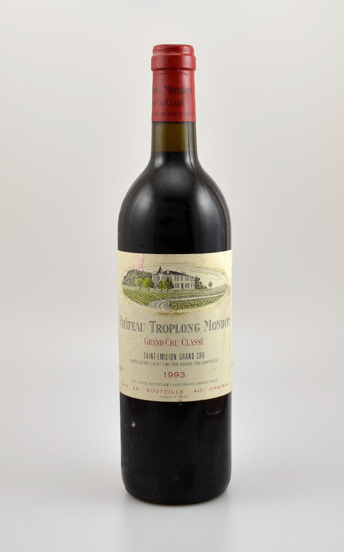 2 Flaschen 1993 Chateau Troplong Mondot, Saint-Emilion Grand Cru, Grand Cru Classe, je ca. 75 cl, 12,5 % Vol., Füllstände: je into neck, Etiketten ...