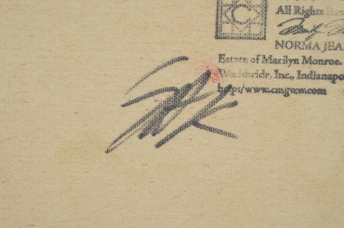 Detail a: Steve Kaufmann, 1960 - 2010, Marylin, Serigraphie auf Leinwand, farbig von Hand überarbeitet, verso mit Galeriestempel und Signatur, num. 50/50, ca. ...