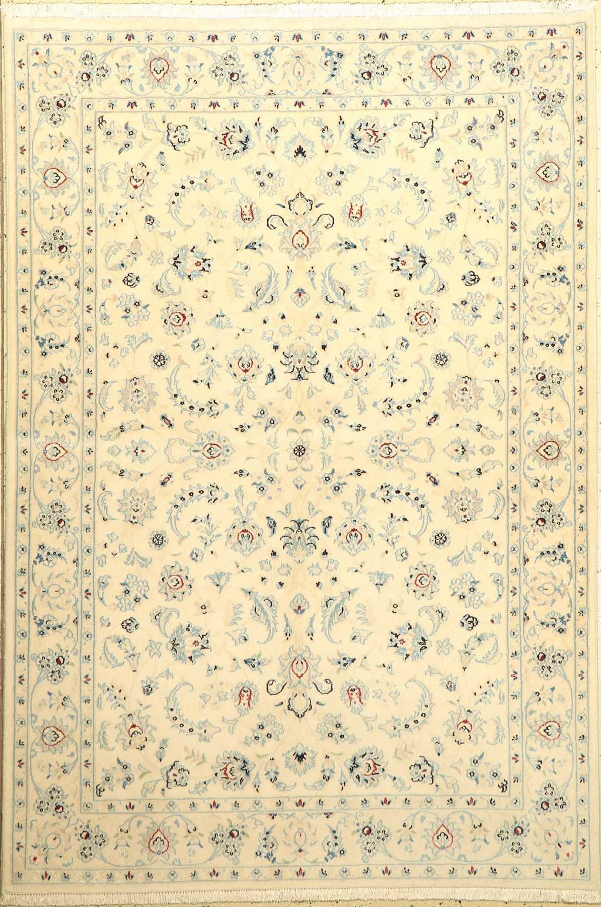 Nain fein (9 La), Persien, ca. 30 Jahre, Korkwolle mit Seide, ca. 201 x 137 cm, EHZ: 2