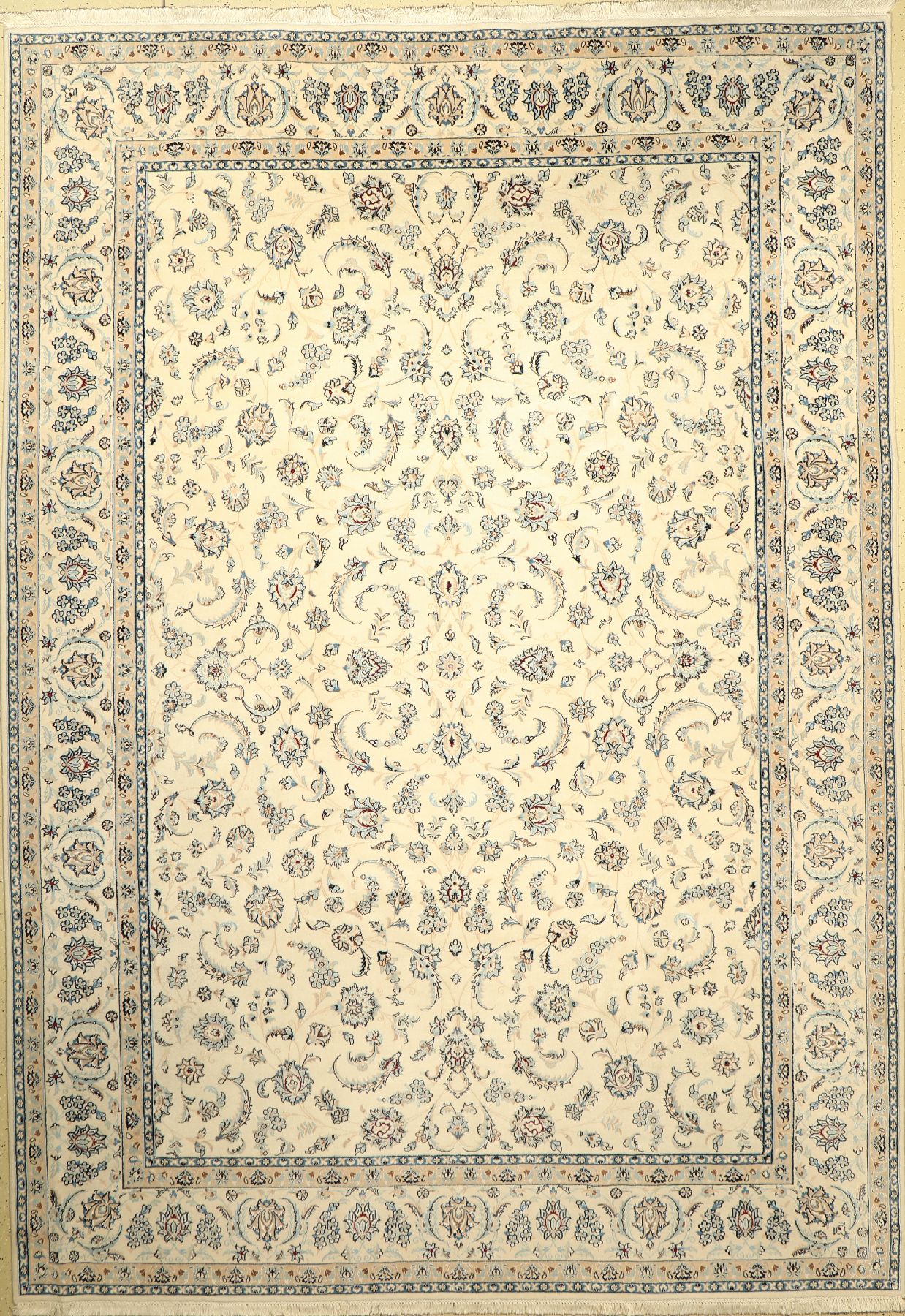 Nain fein (9 La), Persien, ca. 30 Jahre, Korkwolle mit Seide, ca. 357 x 250 cm, EHZ: 2