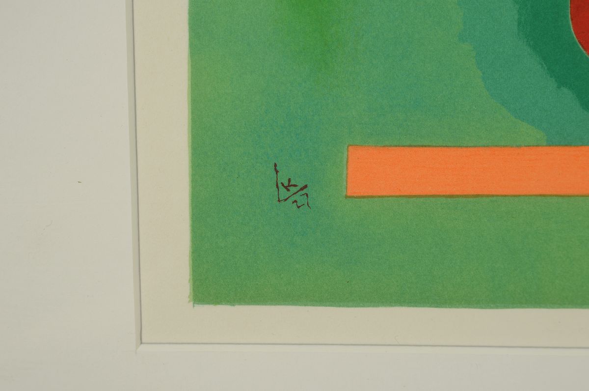 Detail a: Wassily Kandinsky, 1866-1944, Farblithographie, im Stein monogrammiert und dat. 27, ca. 37x50cm, PP, u.Gl., R. ca. 55x71cm
