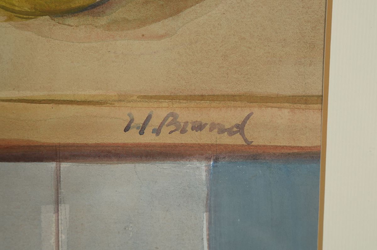 Detail a: Werner Brand, geb. 1933 Löbau, lebt und arbeitet in der Pfalz, Stillleben mit Quitten, Aquarell auf Papier, rechts unten signiert, ca. 39x48cm, PP, ...