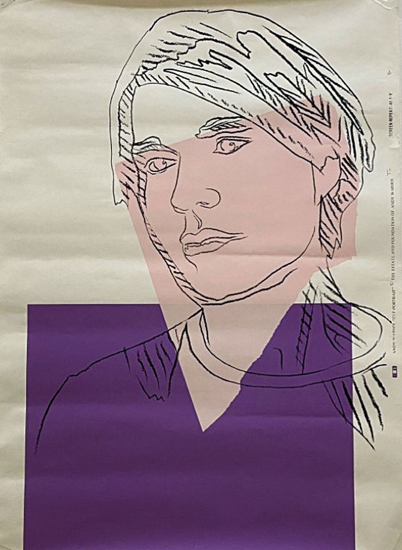 Andy Warhol, 1928-1987, Farbsiebdruck, The Estate of Andy Warhol, unsign., ca. 105x77, Knicke und Flecken