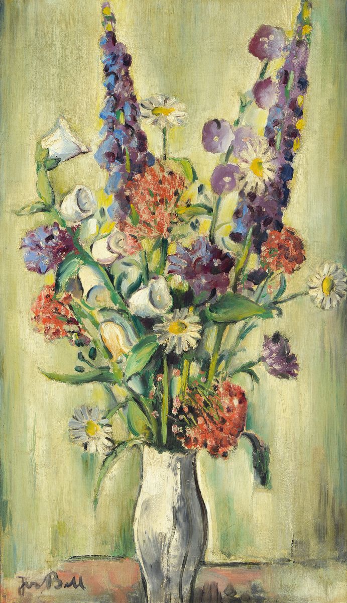 Josef Bell, 1891 Köln - 1935, Meisterschüler H. Nanen, Stillleben, Öl/Lwd, signiert, ca. 73 x 42 cm