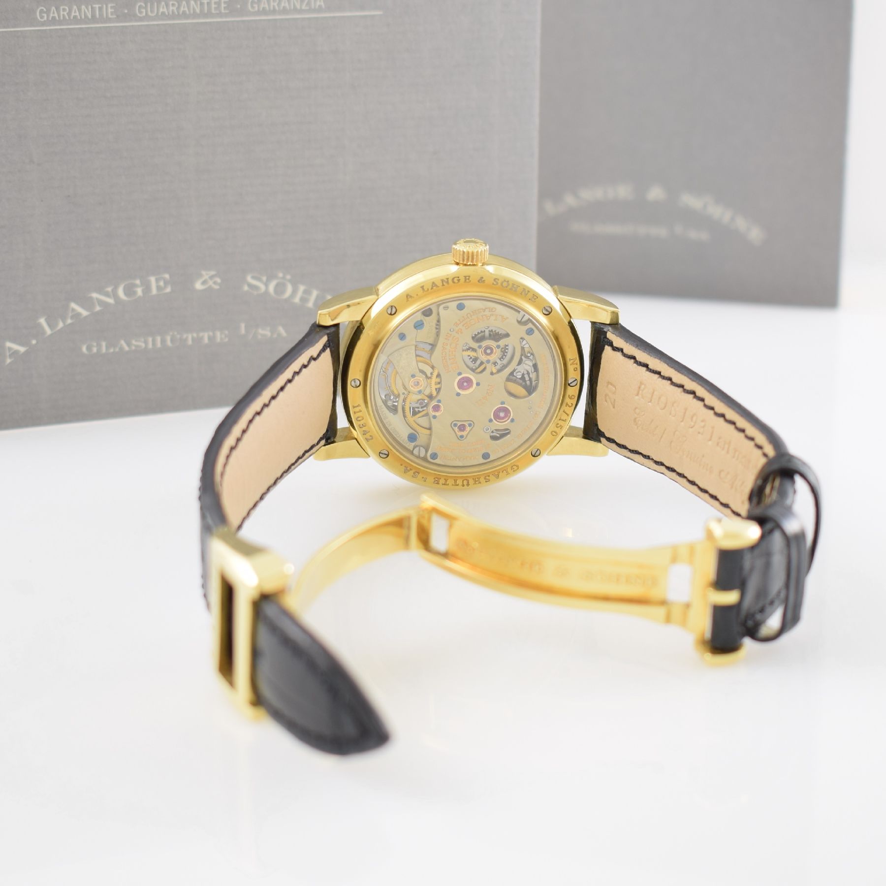 Detail g: A. LANGE & SÖHNE hochfeines & seltenes Tourbillon Pour le Mérite in GG 750/000, Ref. 701.001, auf 150 Stück limitiertes Sondermodell, 3-teil. Geh. ...