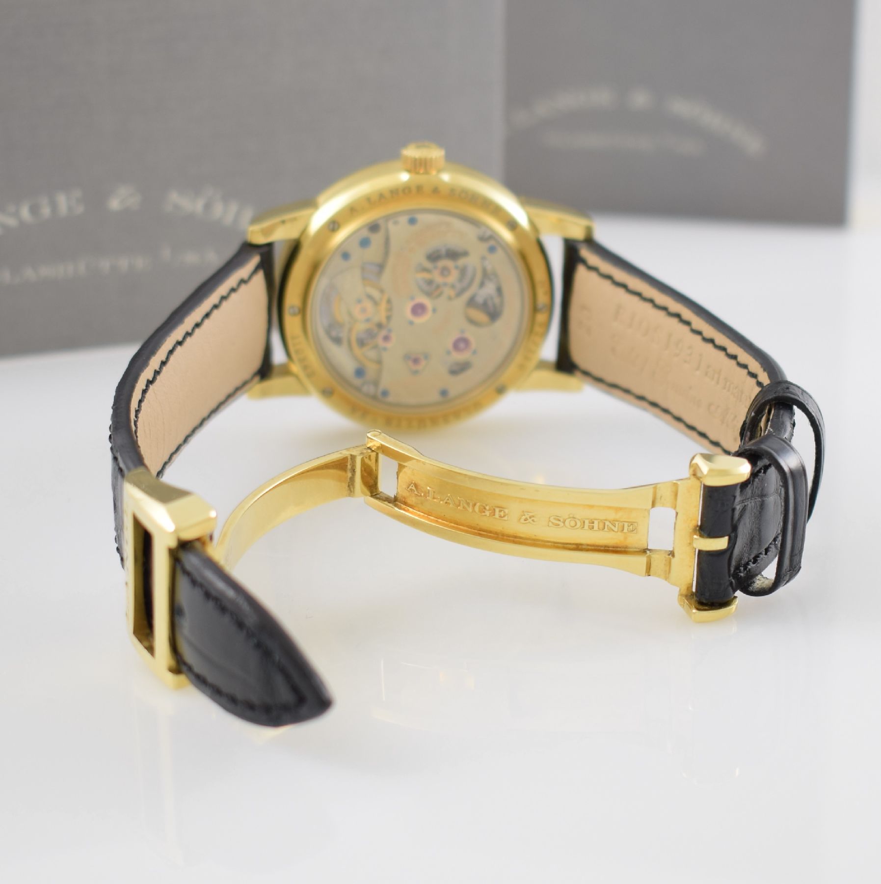Detail i: A. LANGE & SÖHNE hochfeines & seltenes Tourbillon Pour le Mérite in GG 750/000, Ref. 701.001, auf 150 Stück limitiertes Sondermodell, 3-teil. Geh. ...