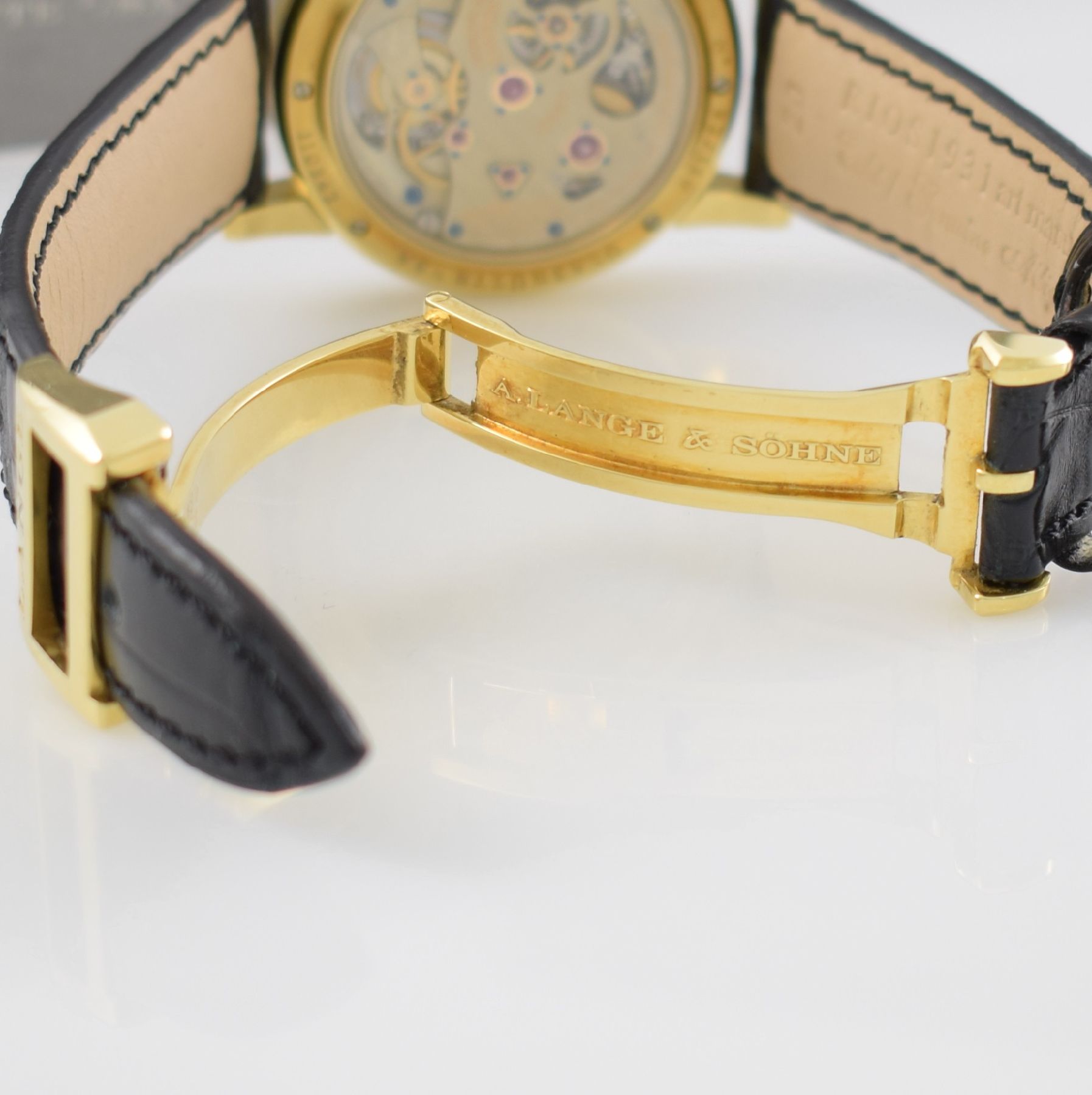 Detail j: A. LANGE & SÖHNE hochfeines & seltenes Tourbillon Pour le Mérite in GG 750/000, Ref. 701.001, auf 150 Stück limitiertes Sondermodell, 3-teil. Geh. ...