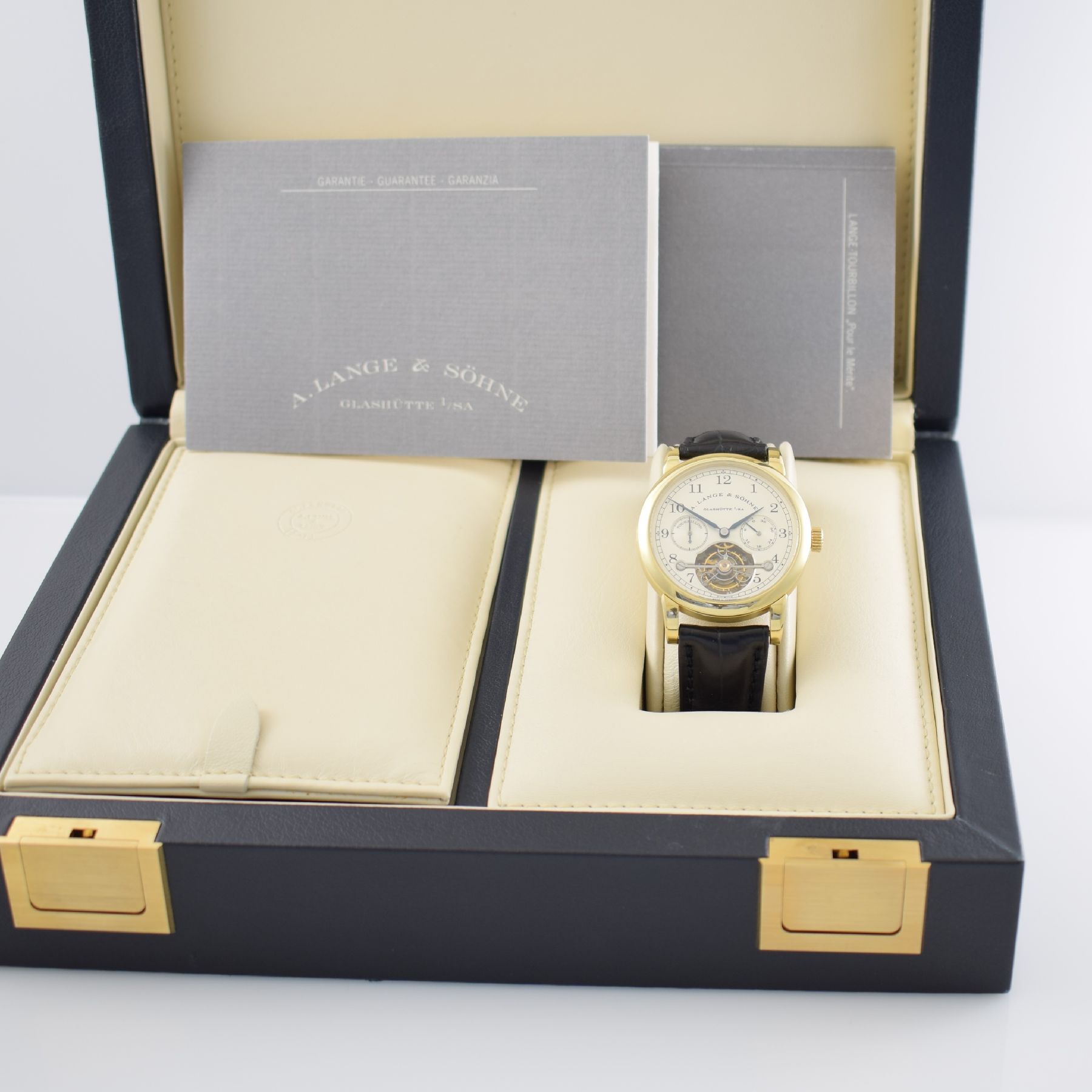 Detail k: A. LANGE & SÖHNE hochfeines & seltenes Tourbillon Pour le Mérite in GG 750/000, Ref. 701.001, auf 150 Stück limitiertes Sondermodell, 3-teil. Geh. ...