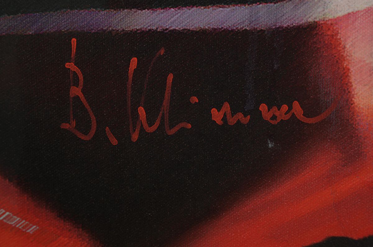 Detail a: Bernd Klimmer, geb. 1940, lebt und arbeitet in Kaiserslautern-Morlautern, Akademiedozent, erfolgreicher Autor von Kunst-Büchern, Hier: Acryl, ...