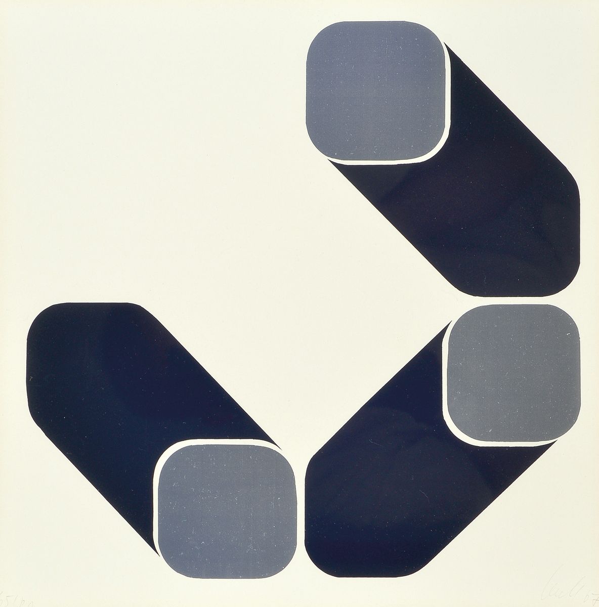 Thomas Lenk, 1933 Berlin-2014 Schwäbisch-Hall, 2 Farbserigraphien von 1967, beide handsigniert und dat., beide num. 65/80, ca. 34x34cm, PP, u.Gl.,