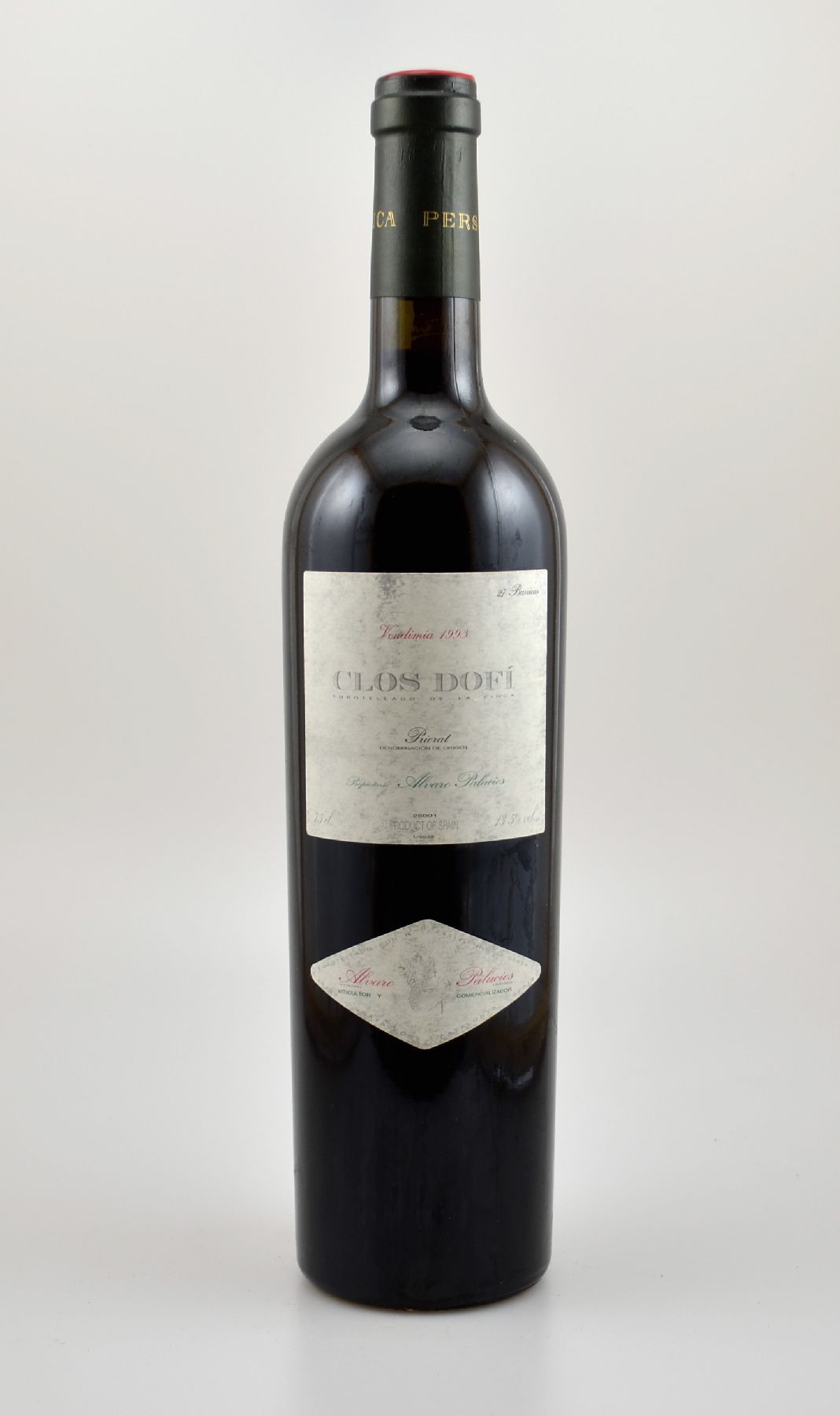 3 Flaschen 1993 Alvaro Palacios Finca Dofi, Priorat, je ca. 75 cl, 13,5 % Vol., Füllstände: je into neck, sehr gute Erhaltungszustände, ...