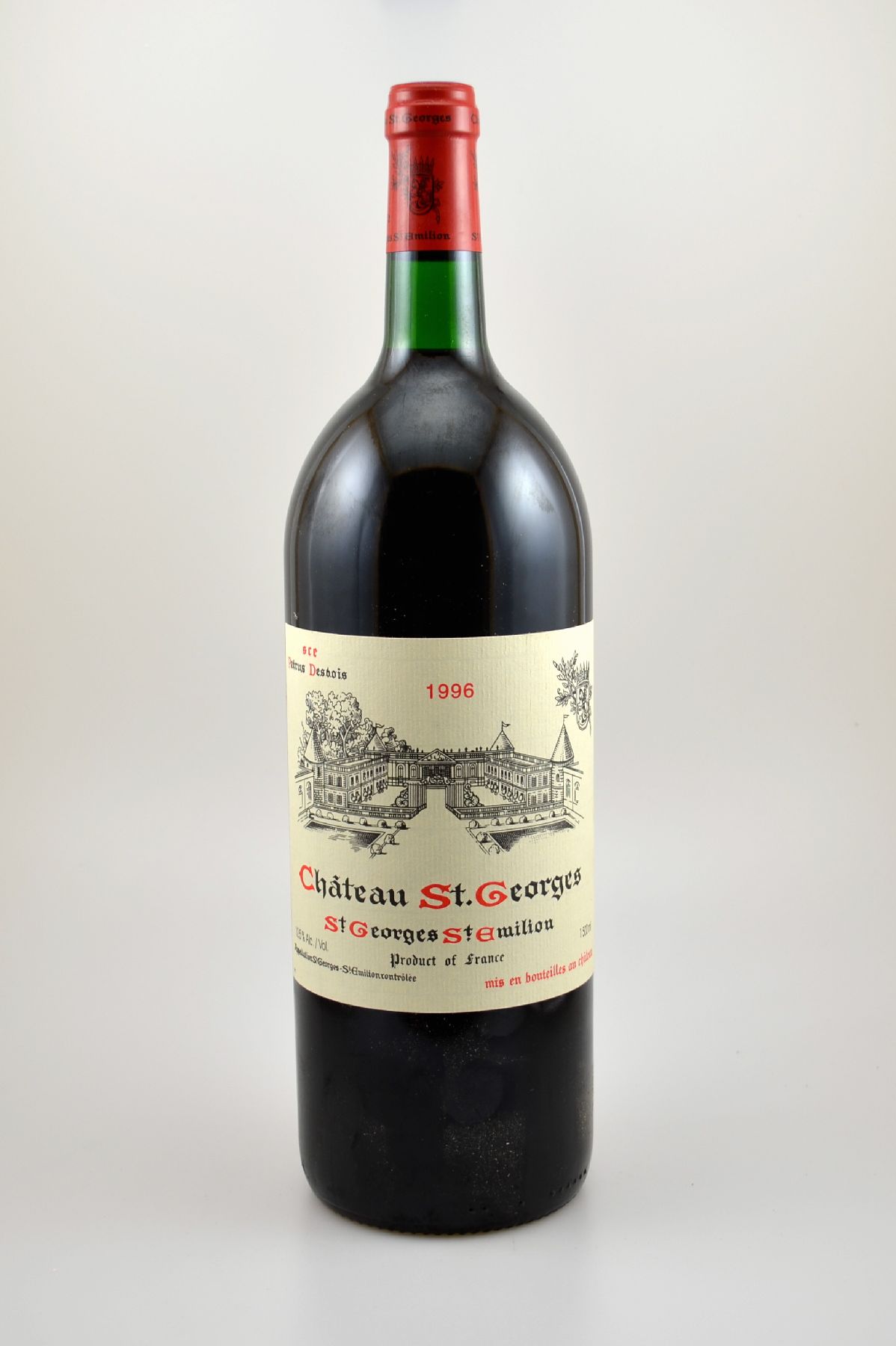 2 Magnumflaschen 1996 Chateau St. Georges, St. Georges St. Emilion, je ca. 150 cl, Füllstände: top shoulder bis into neck, hervorragende ...